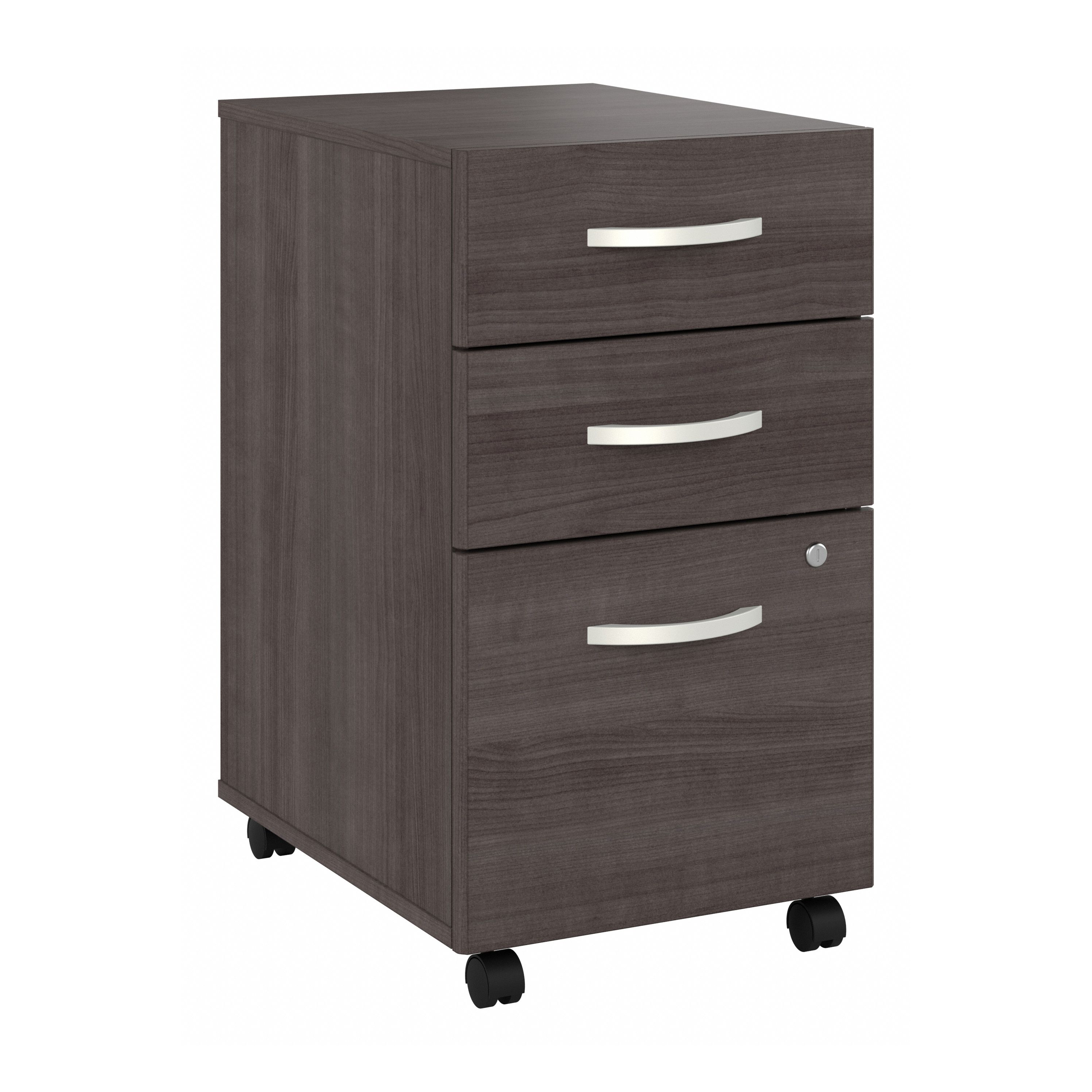 Shop Bush Business Furniture Hybrid 3 Drawer Mobile File Cabinet - Assembled 02 HYF216SGSU-Z #color_storm gray
