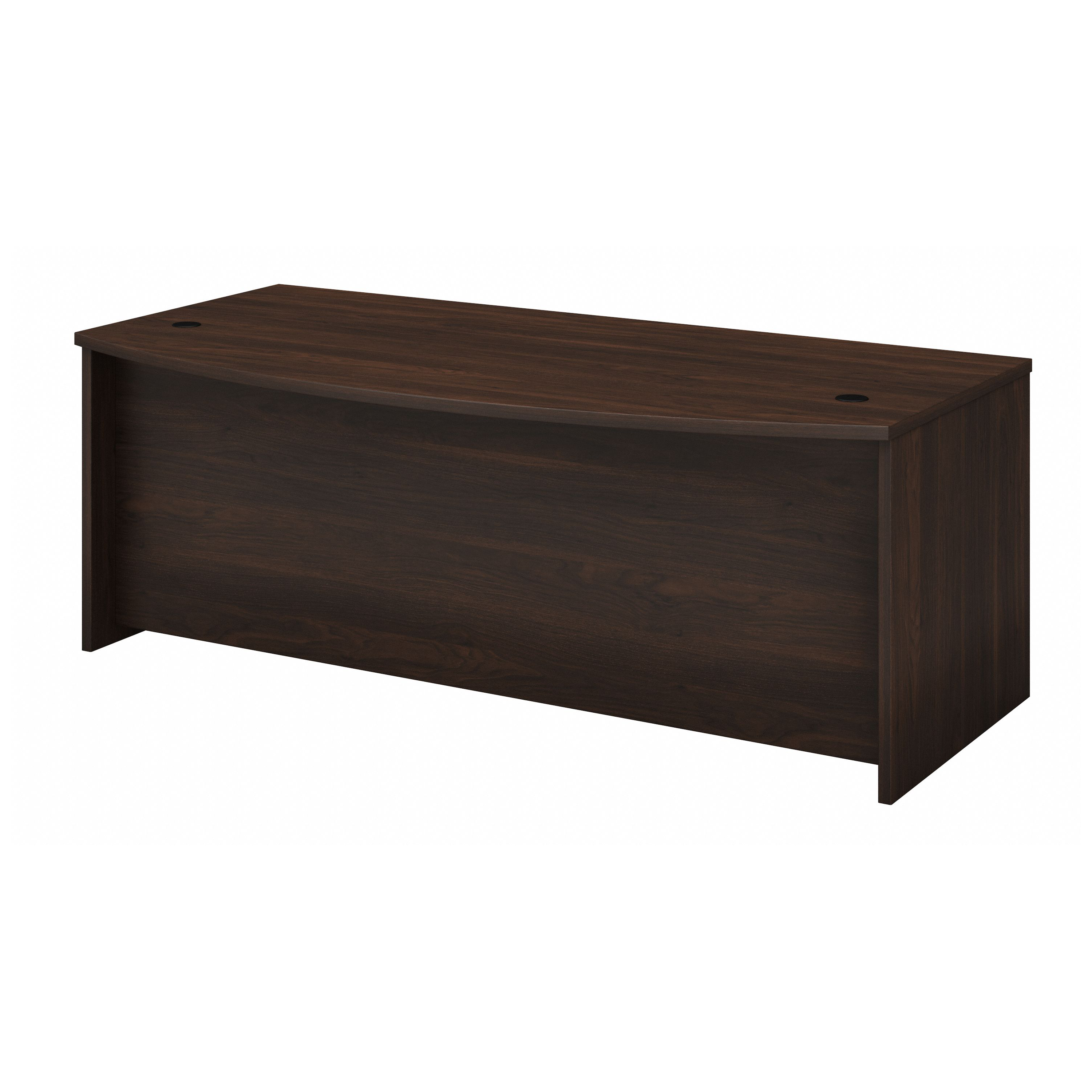 Shop Bush Business Furniture Studio C 72W x 36D Bow Front Desk 02 SCD172BW #color_black walnut