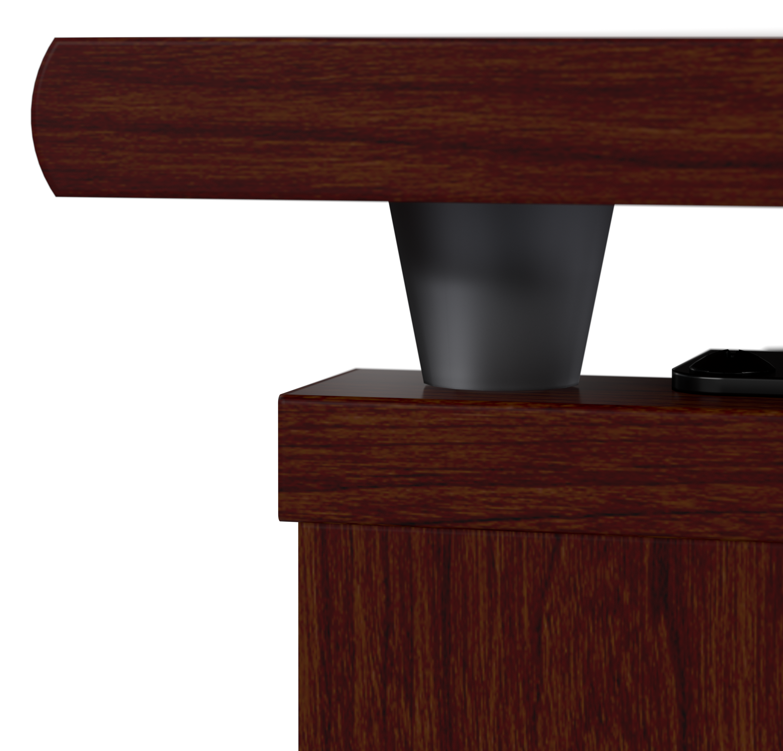Shop Bush Furniture Cabot 60W 3 Position Sit to Stand L Shaped Desk with Hutch 03 CAB045HVC #color_harvest cherry