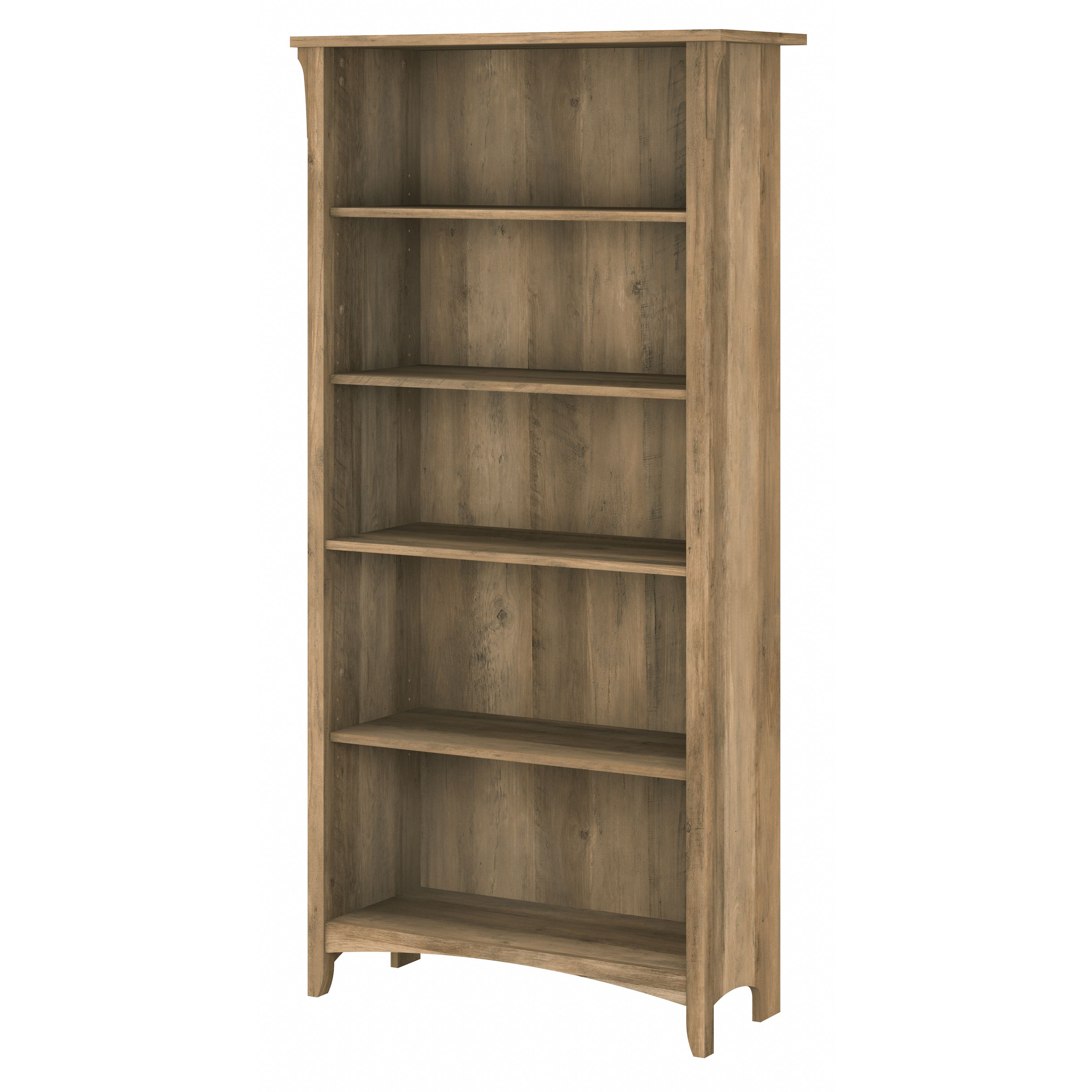 Shop Bush Furniture Salinas Tall 5 Shelf Bookcase 02 SAB132RCP-03 #color_reclaimed pine