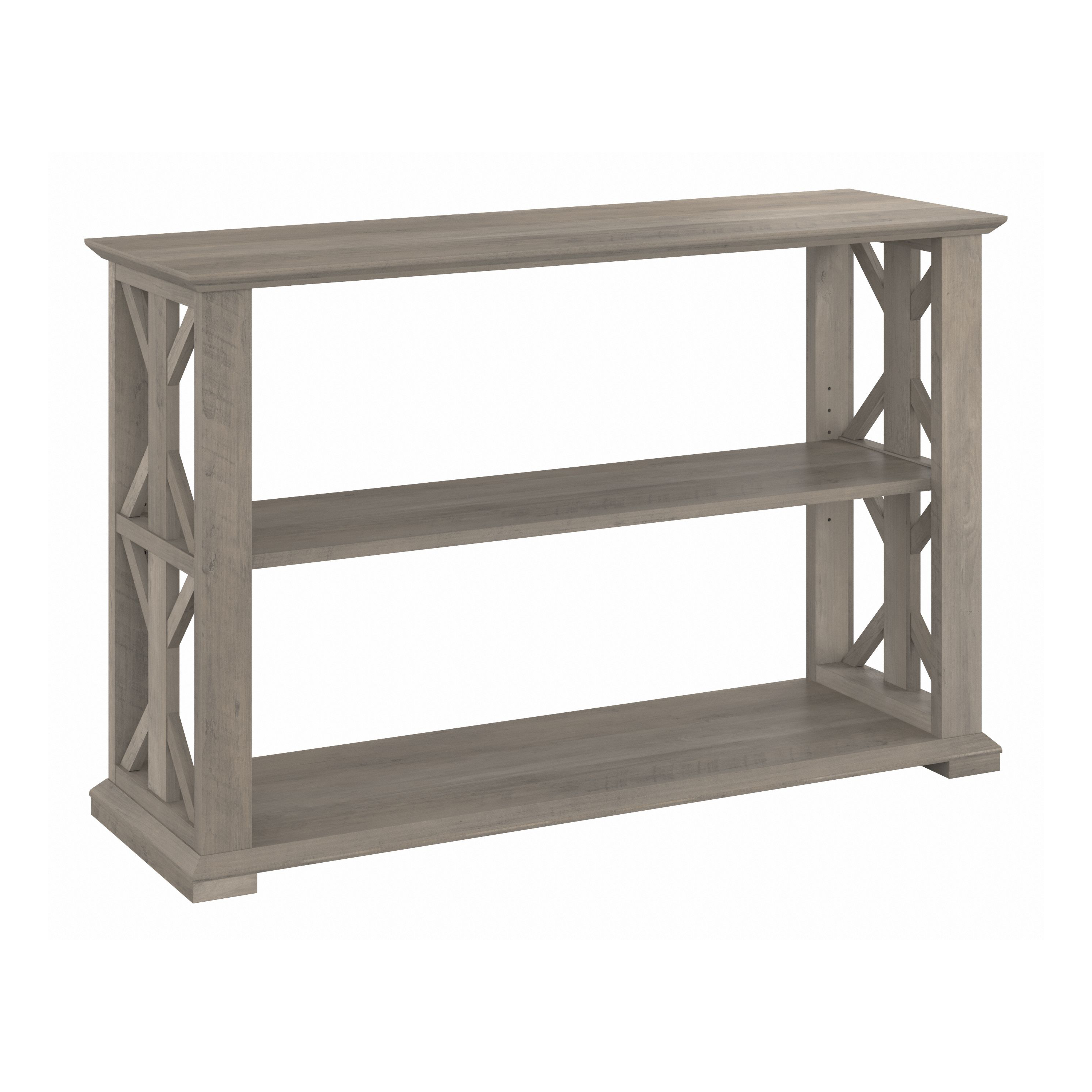 Shop Bush Furniture Homestead Console Table with Shelves 02 HOT248DG-03 #color_driftwood gray