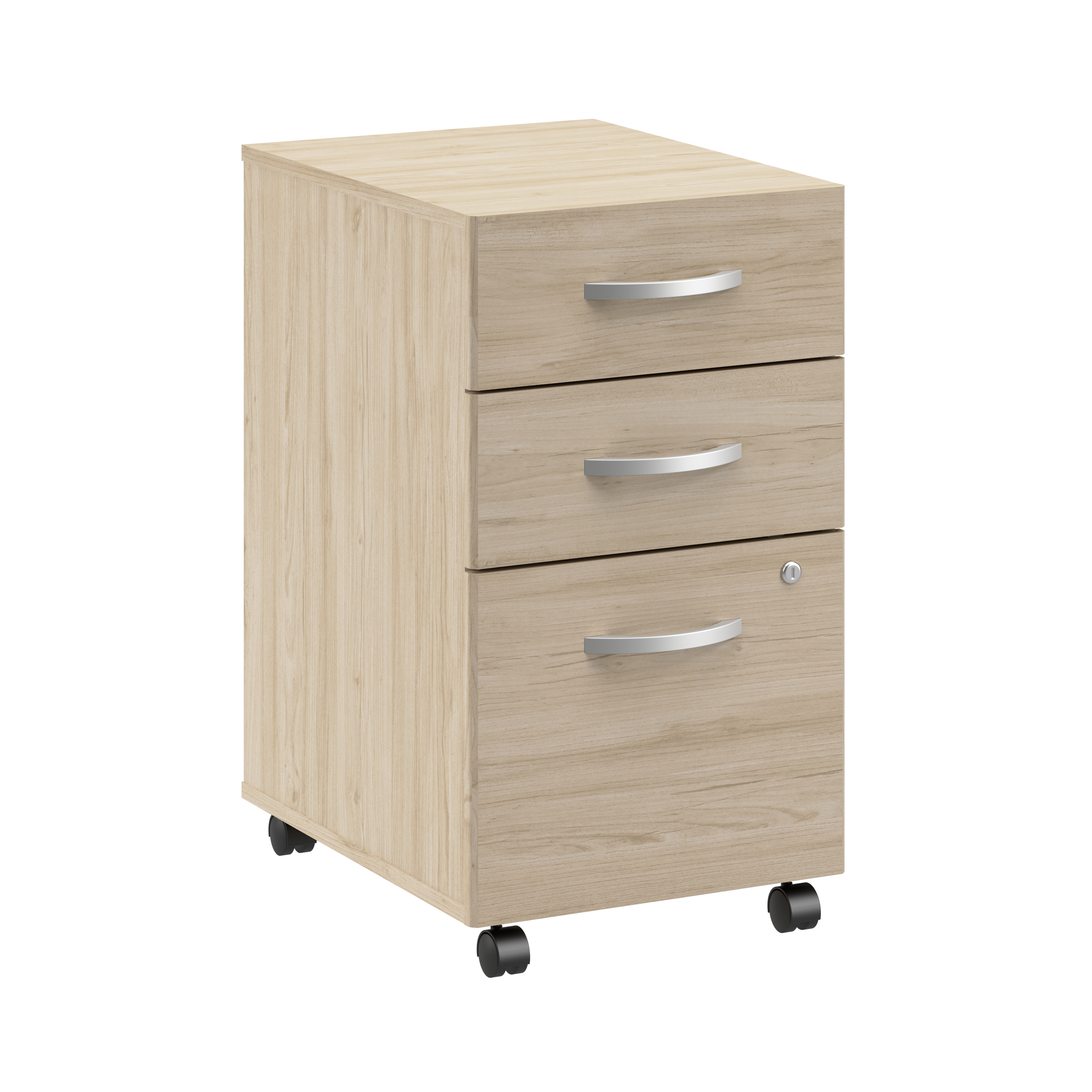 Shop Bush Business Furniture Arrive 3 Drawer Mobile File Cabinet - Assembled 02 ARF116NE-Z #color_natural elm