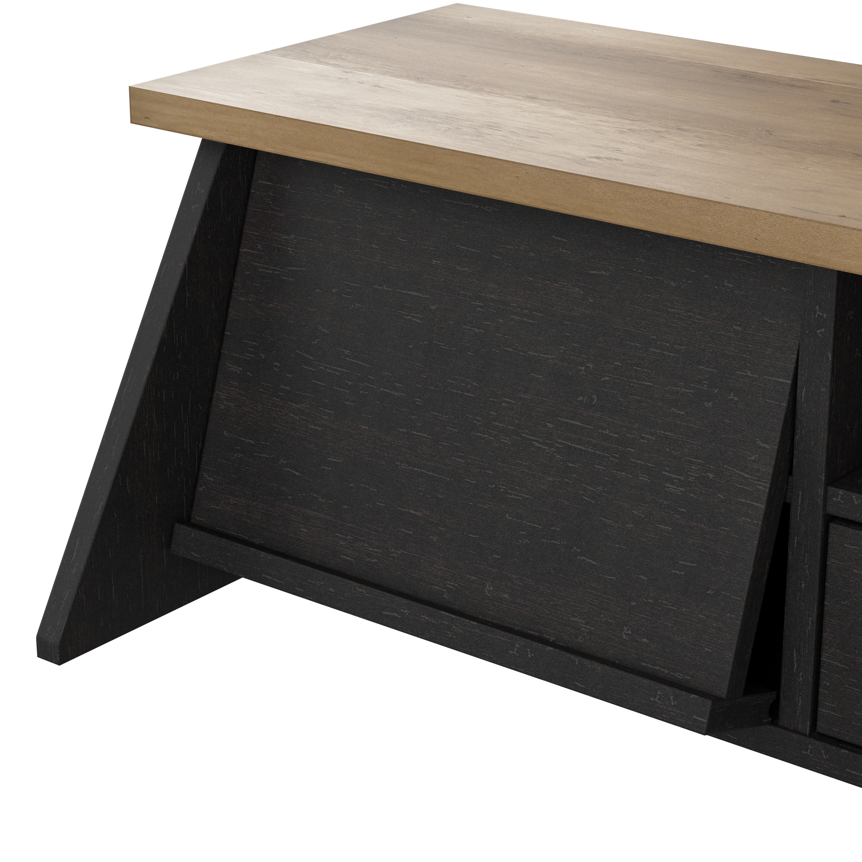 Shop Bush Furniture Mayfield Desktop Organizer 03 MAH154V2P-03 #color_vintage black/reclaimed pine