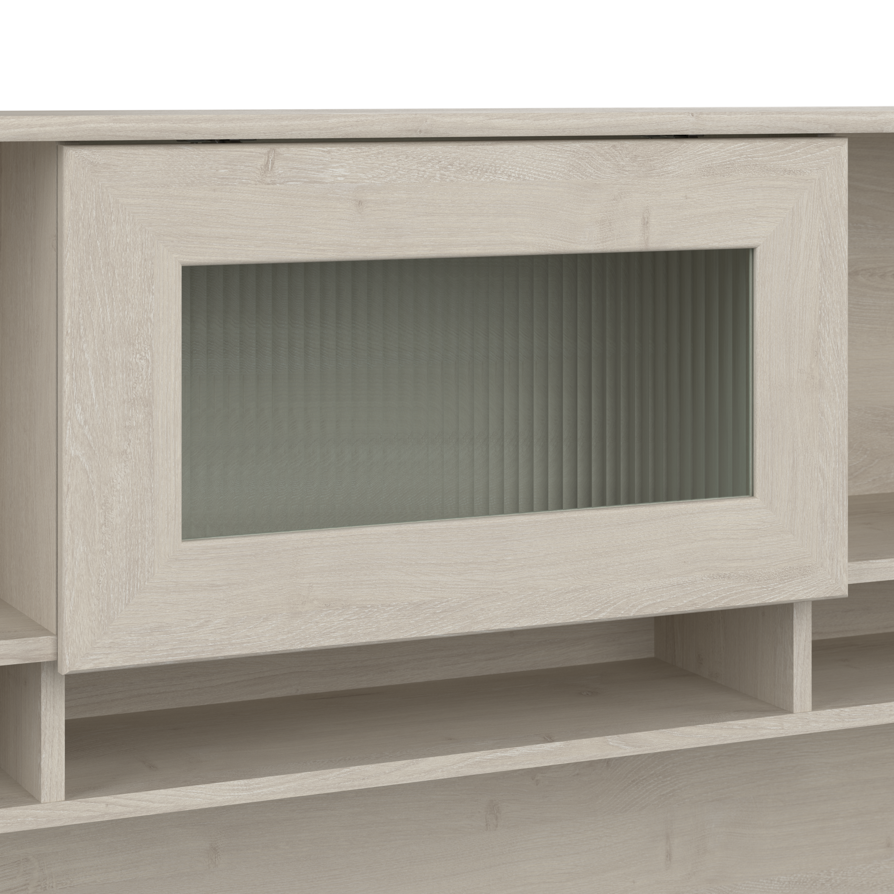 Shop Bush Furniture Cabot 60W L Shaped Computer Desk with Hutch and Small Storage Cabinet 04 CAB016LW #color_linen white oak