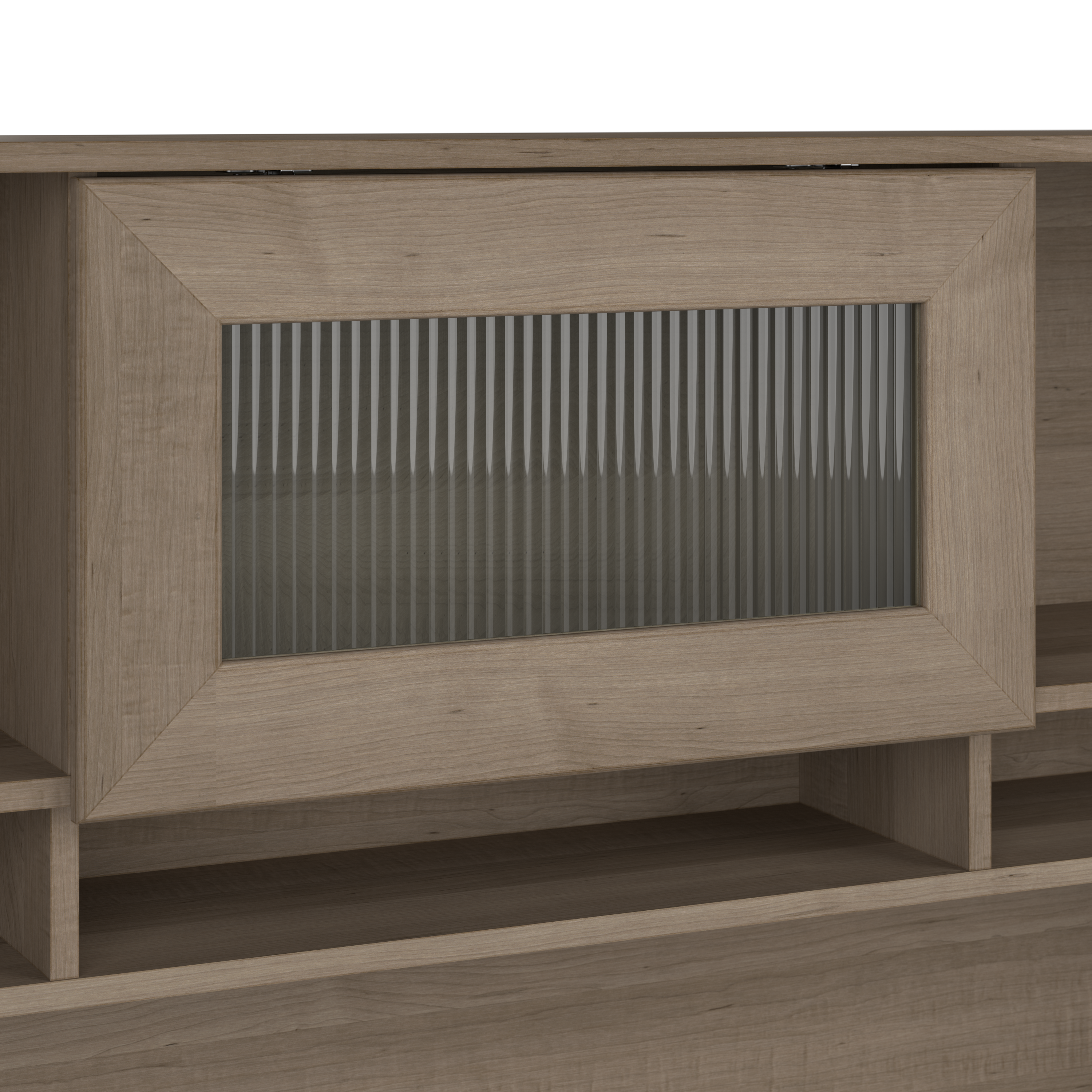 Shop Bush Furniture Cabot 60W Computer Desk with Hutch 04 CAB042AG #color_ash gray