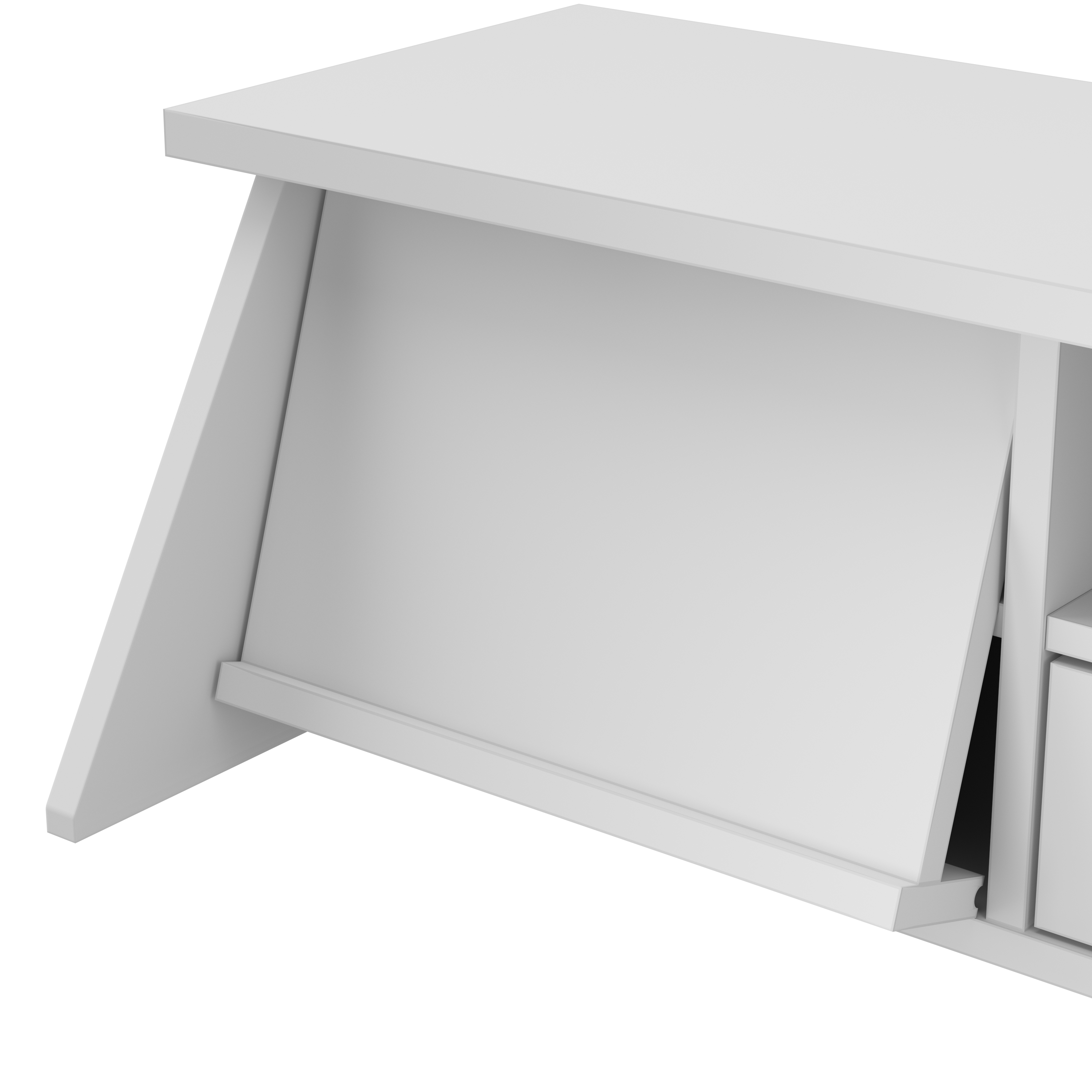 Shop Bush Furniture Broadview Desktop Organizer 04 BDH154WH-03 #color_pure white