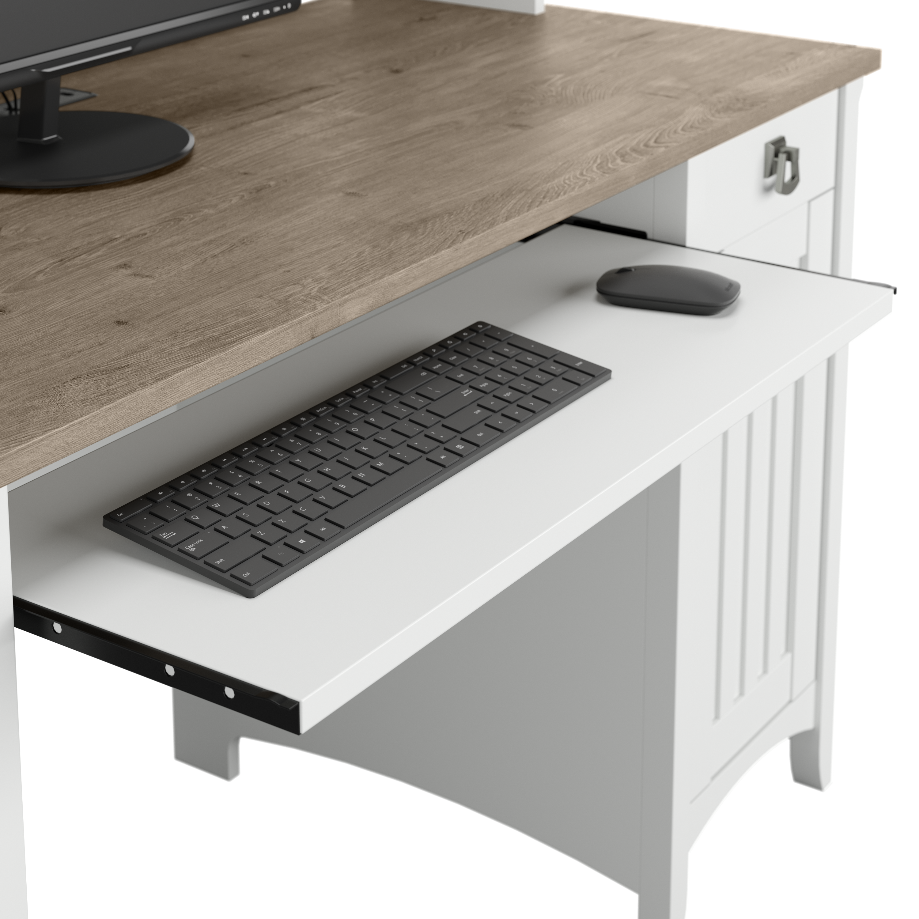 Shop Bush Furniture Salinas Small Computer Desk with Hutch 03 MY72808-03 #color_shiplap gray