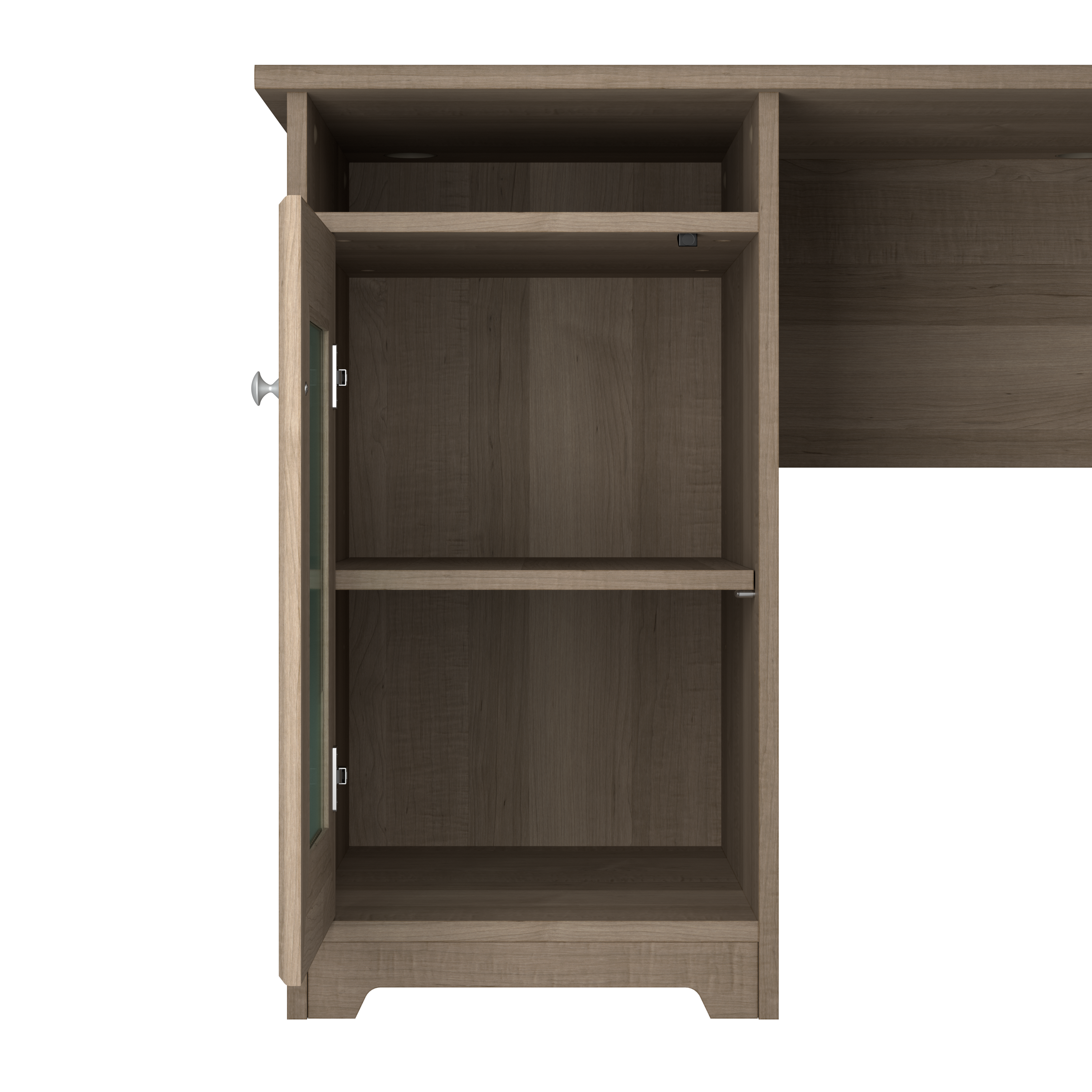 Shop Bush Furniture Cabot 60W L Shaped Computer Desk with Hutch and Small Storage Cabinet 07 CAB016AG #color_ash gray