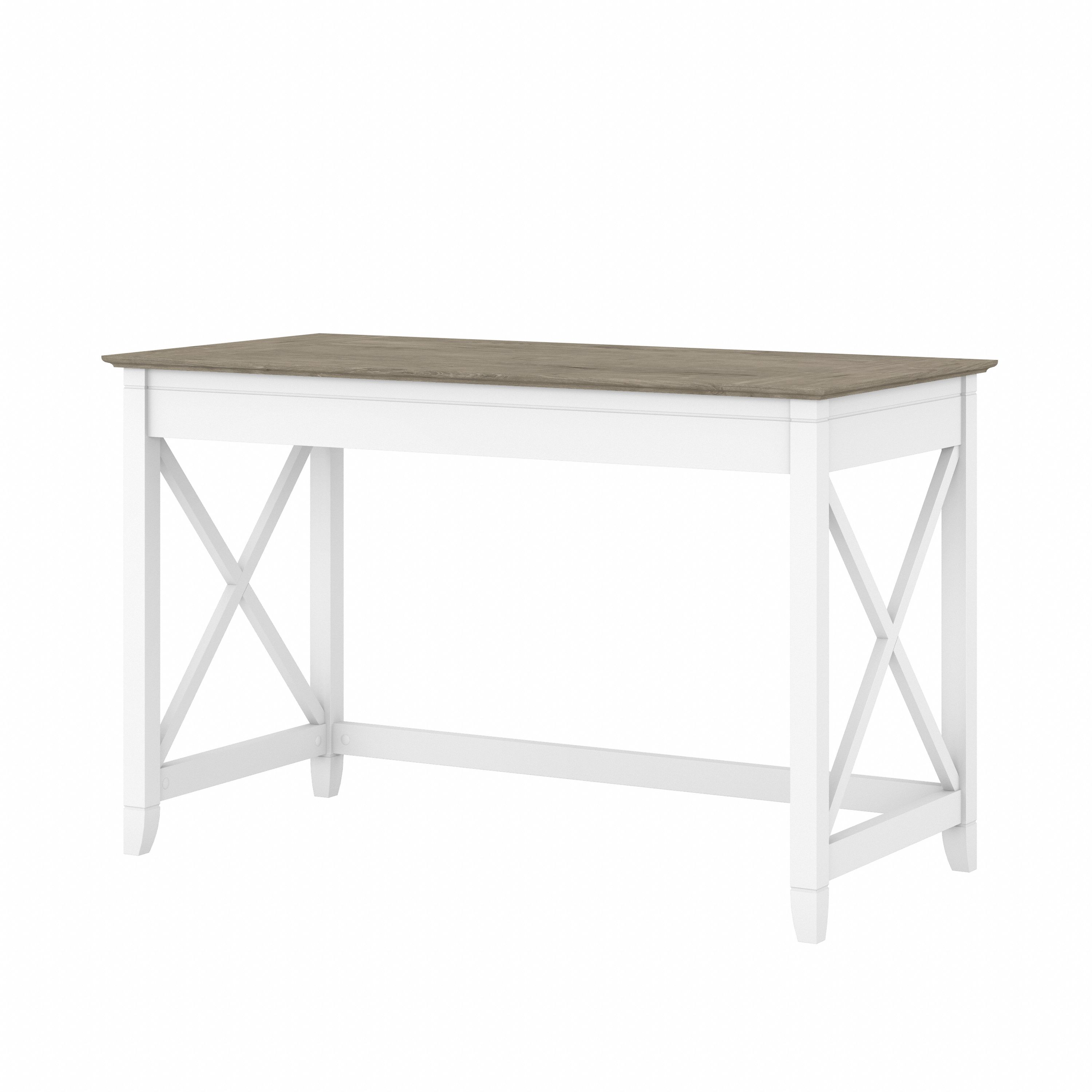 Shop Bush Furniture Key West 48W Writing Desk 02 KWD148G2W-03 #color_shiplap gray/pure white