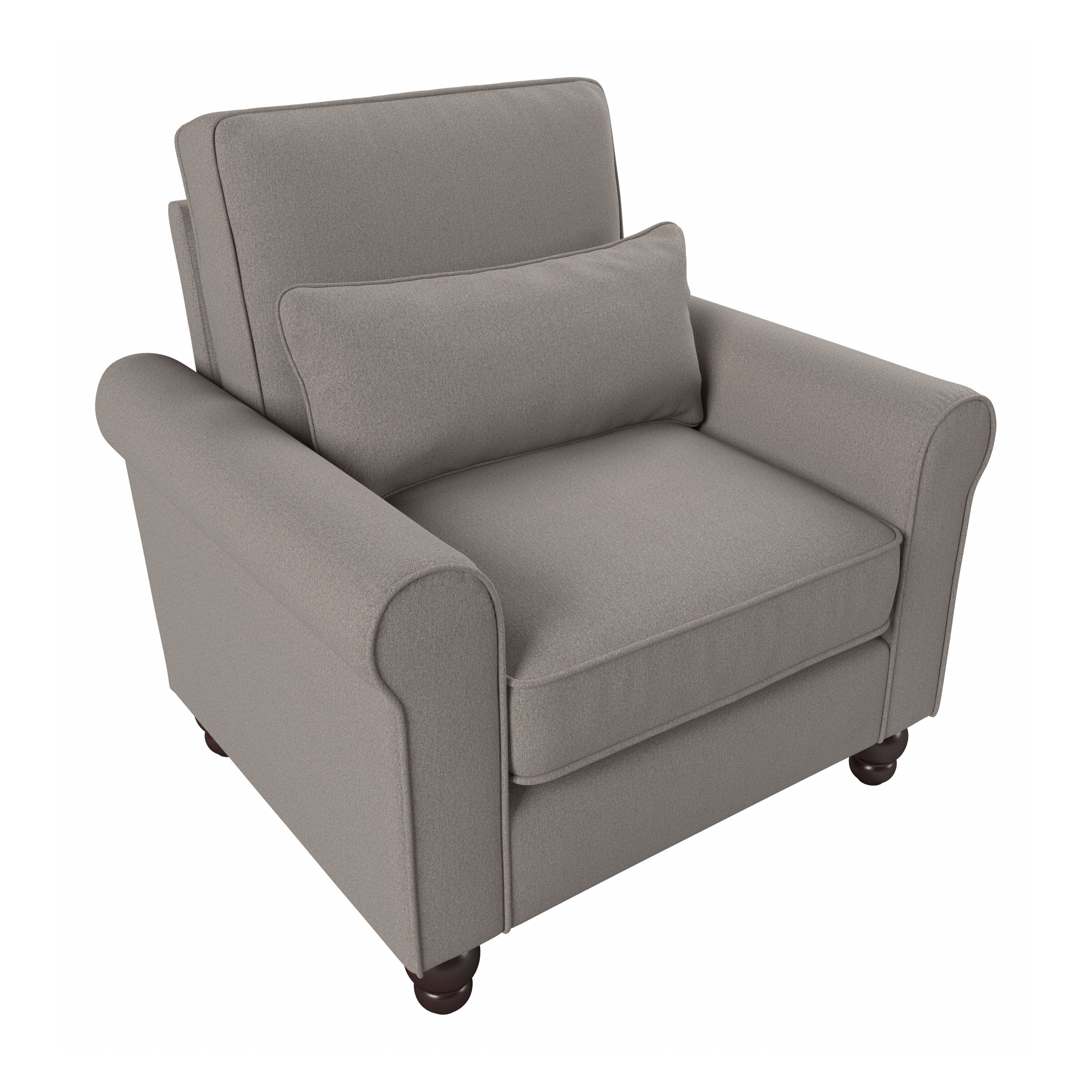 Shop Bush Furniture Hudson Accent Chair with Arms 02 HDK36BBGH-03 #color_beige herringbone fabric
