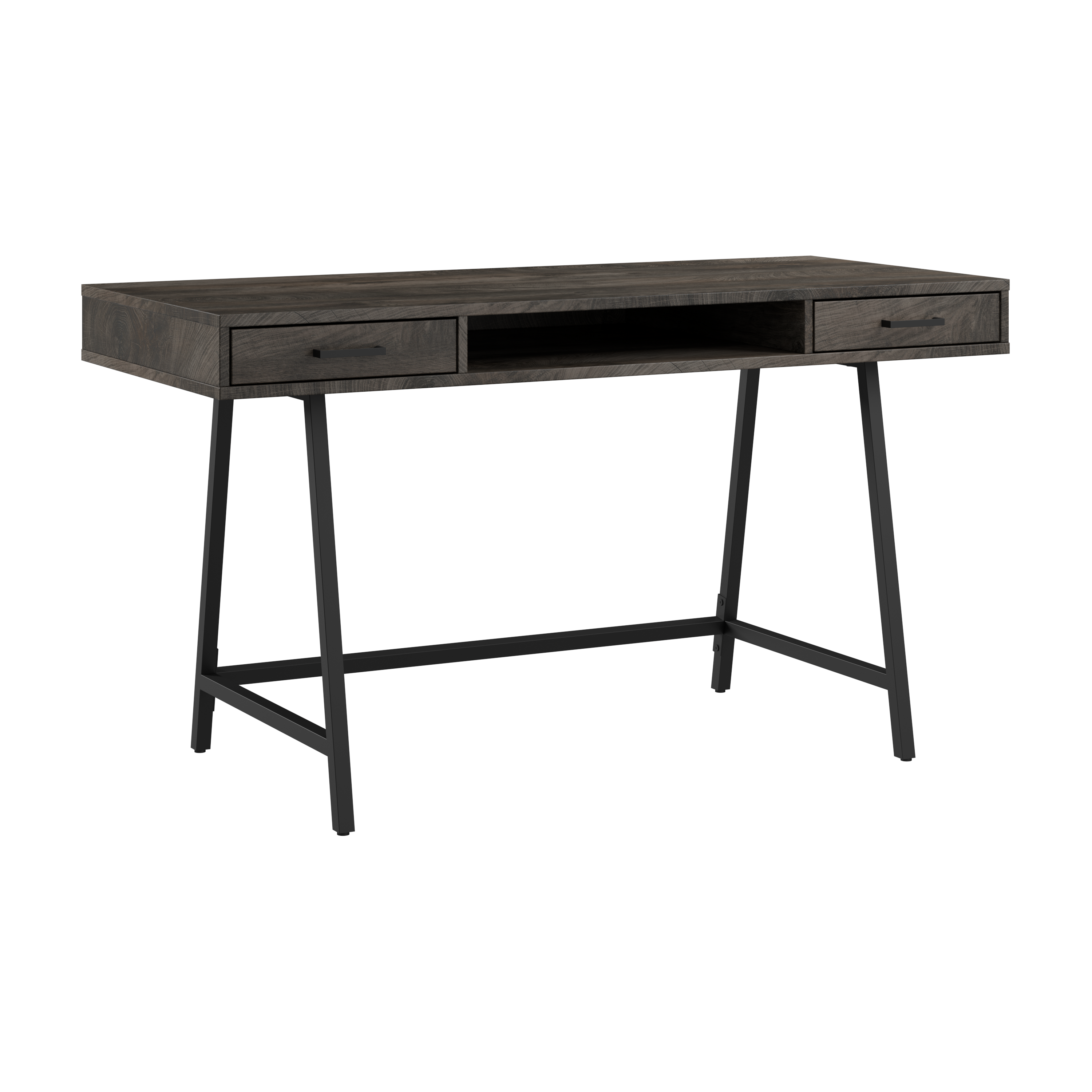 Shop Bush Furniture Steele 54W Writing Desk 02 SED154GH-03 #color_dark gray hickory