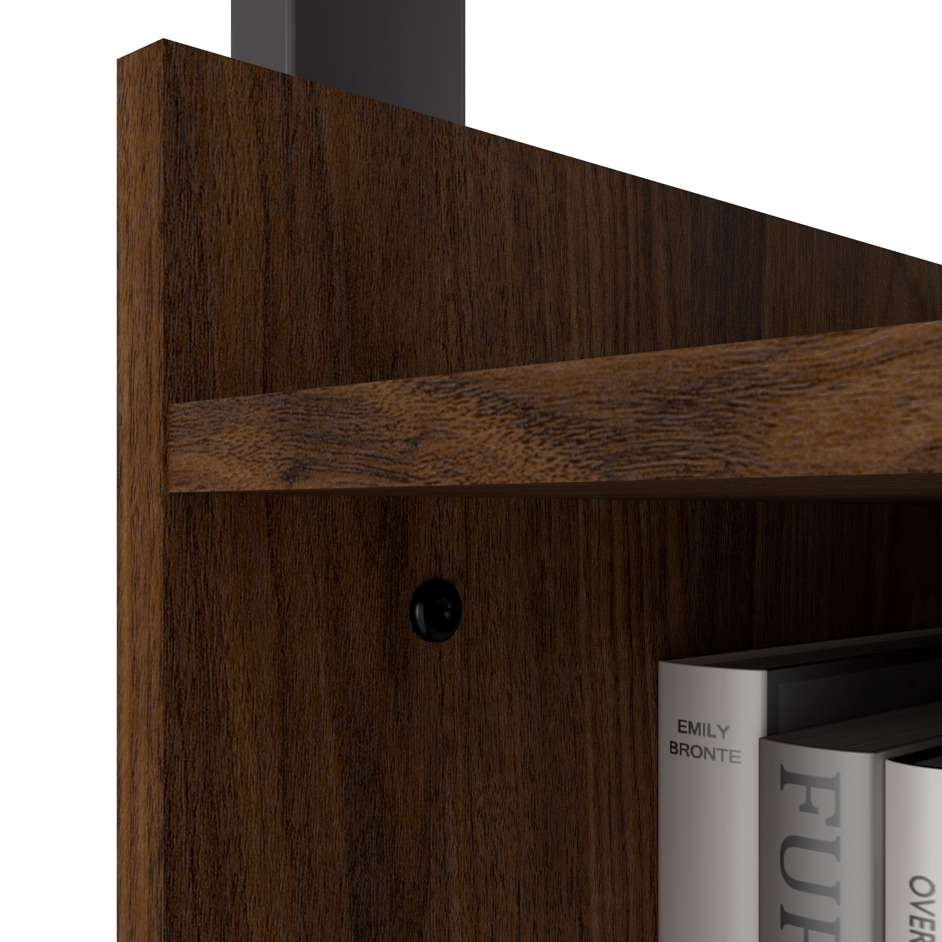 Shop Bush Furniture Architect 4 Shelf Bookcase 04 ACB131MW-03 #color_modern walnut