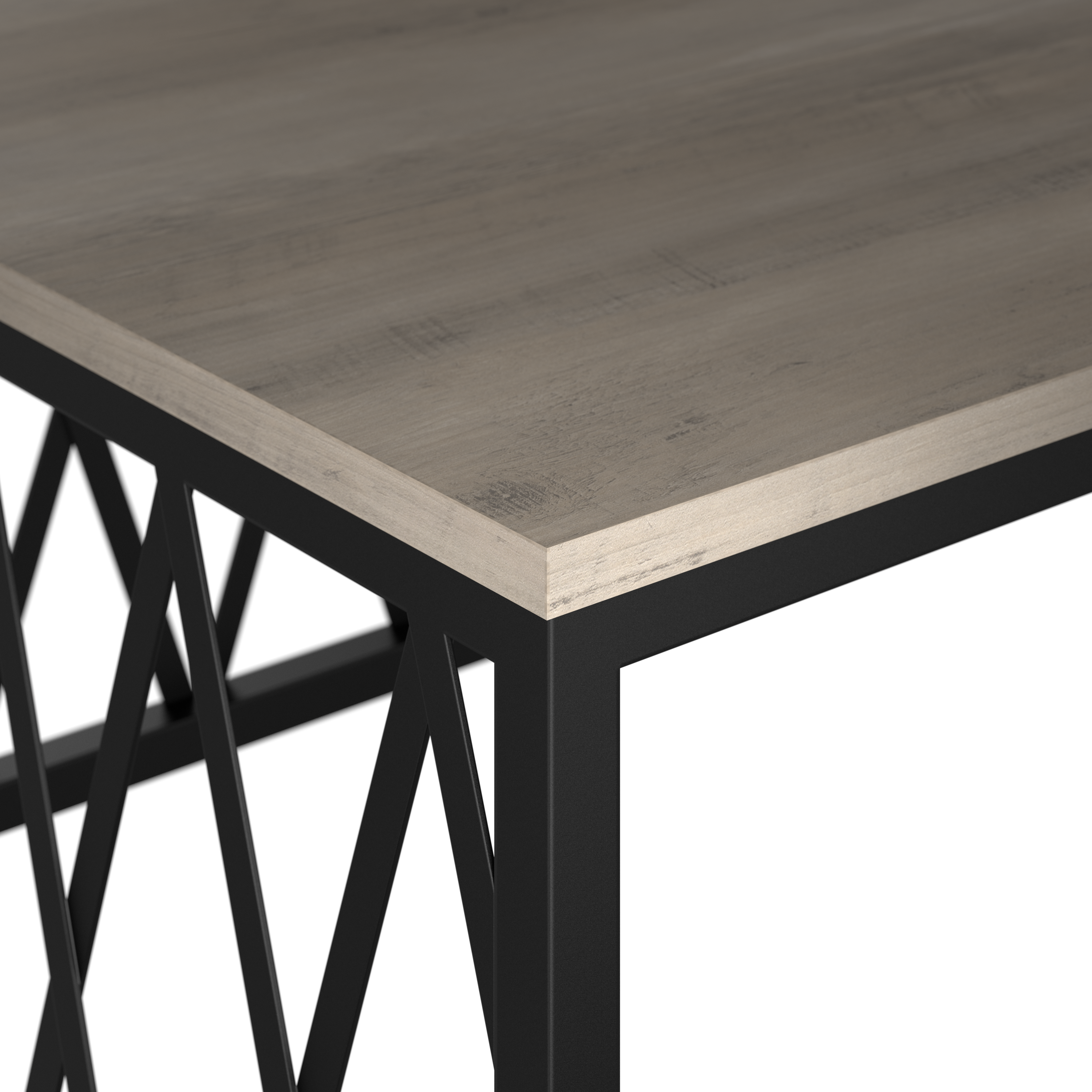 Shop Bush Furniture City Park 60W Industrial L Shaped Desk 04 CPK001DG #color_driftwood gray