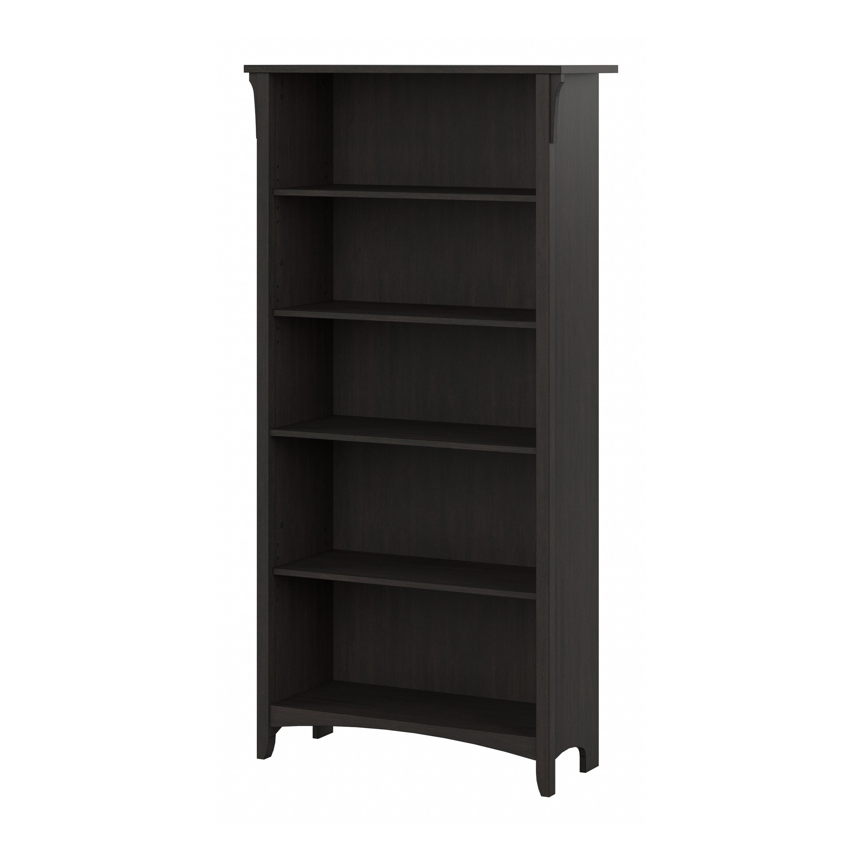 Shop Bush Furniture Salinas Tall 5 Shelf Bookcase 02 SAB132VB-03 #color_vintage black
