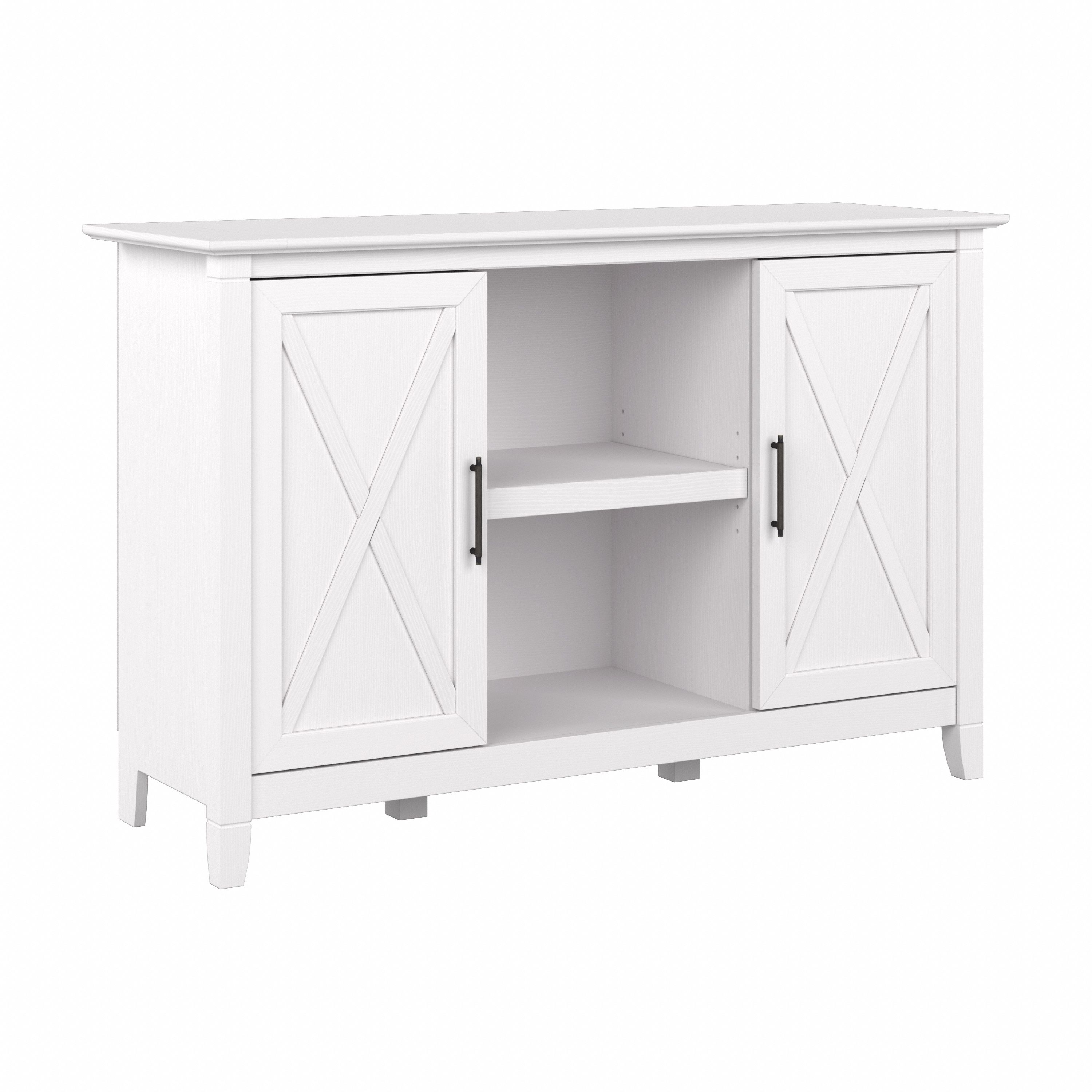 Shop Bush Furniture Key West Accent Cabinet with Doors 02 KWS146WT-03 #color_pure white oak