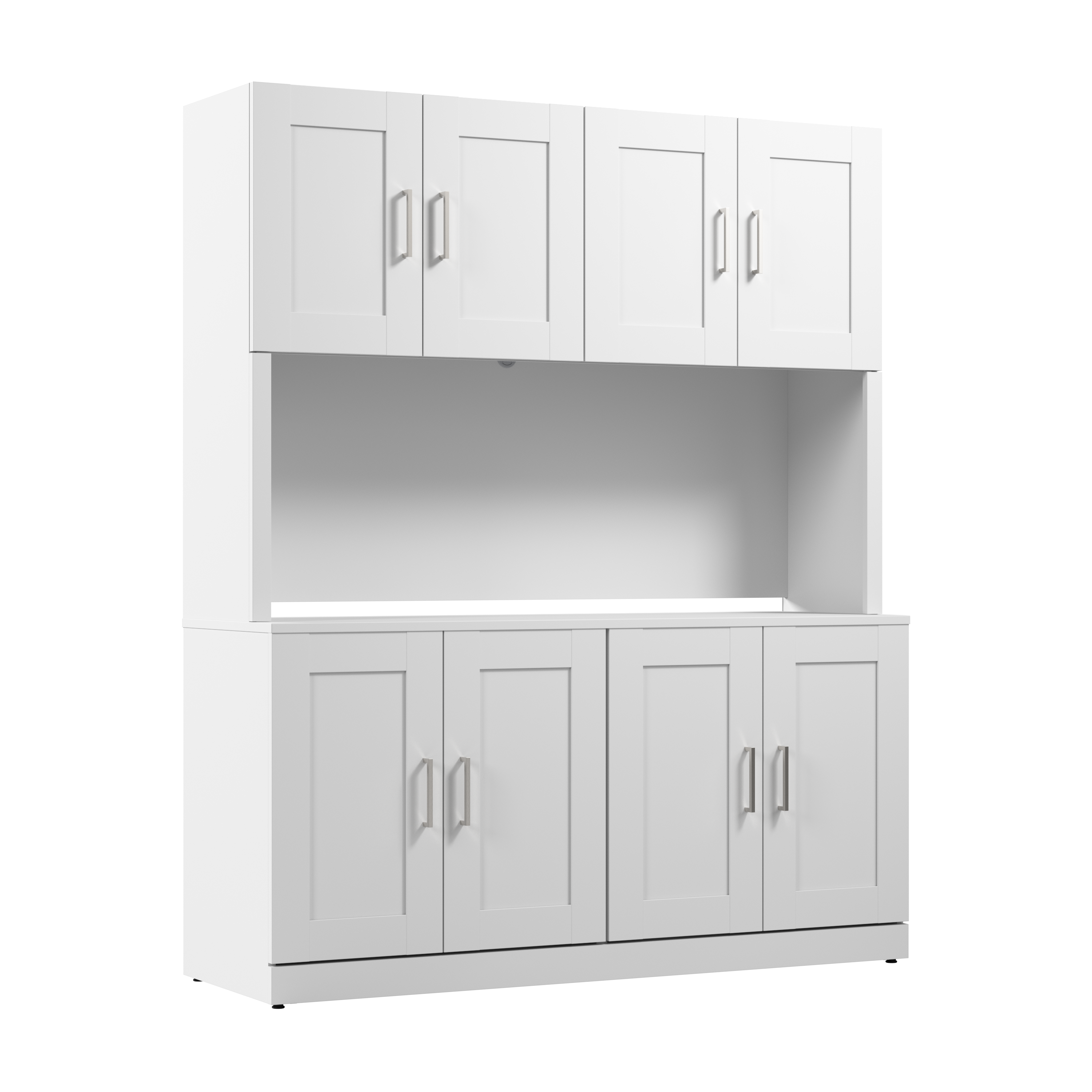 Shop Bush Furniture Hampton Heights 60W Buffet Cabinet with Hutch 02 HHS560WH-Z #color_white