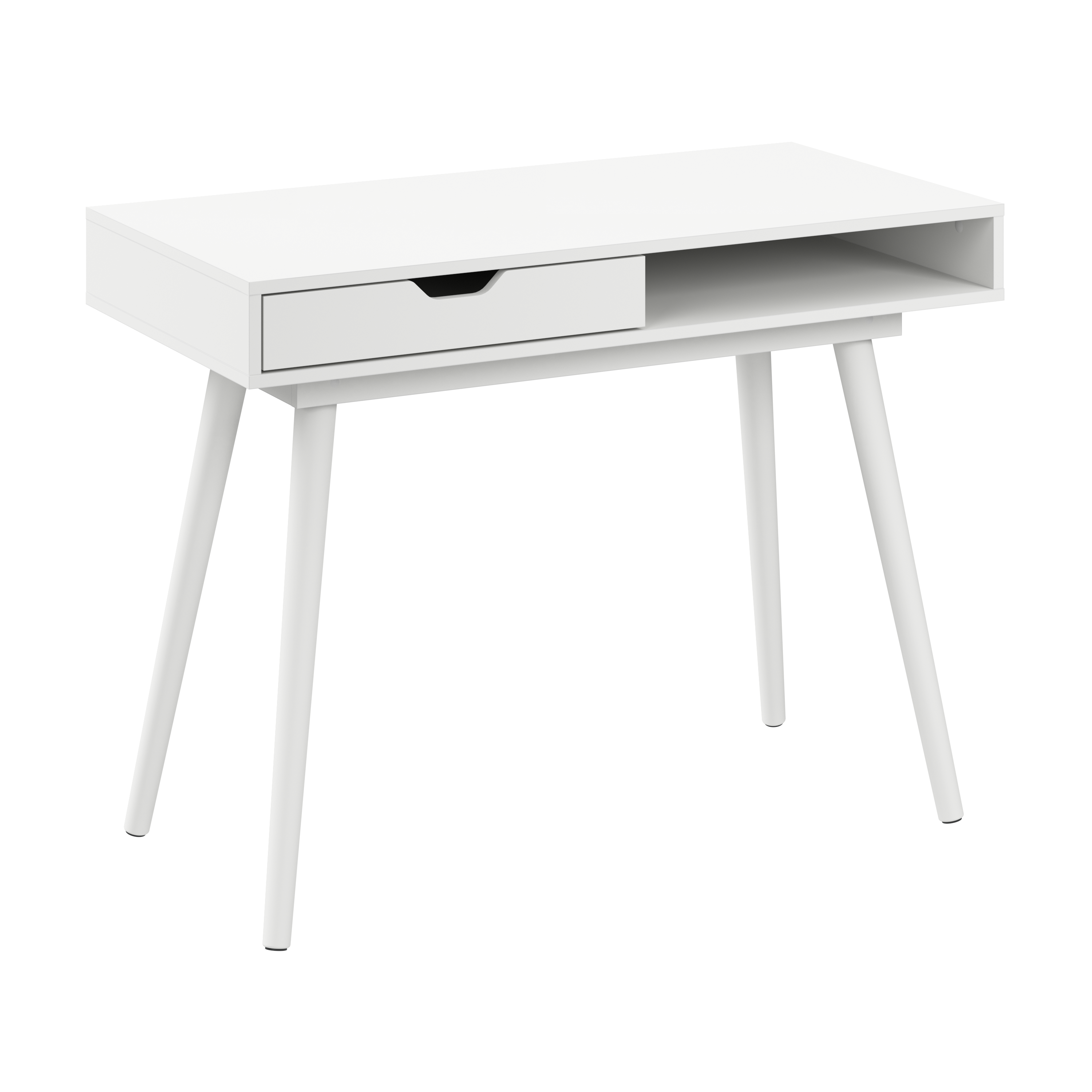 Shop Bush Furniture Nora 40W Writing Desk 02 NRD140WH-03 #color_pure white