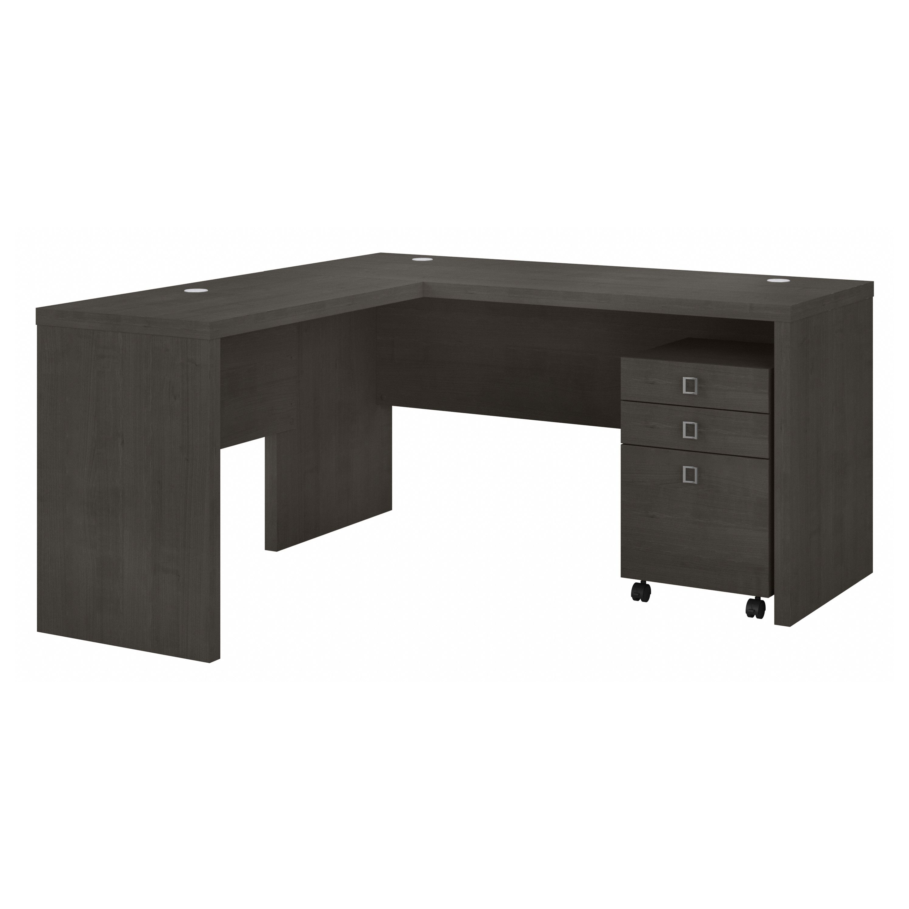 Shop Bush Business Furniture Echo L Shaped Desk with Mobile File Cabinet 02 ECH008CM #color_charcoal maple