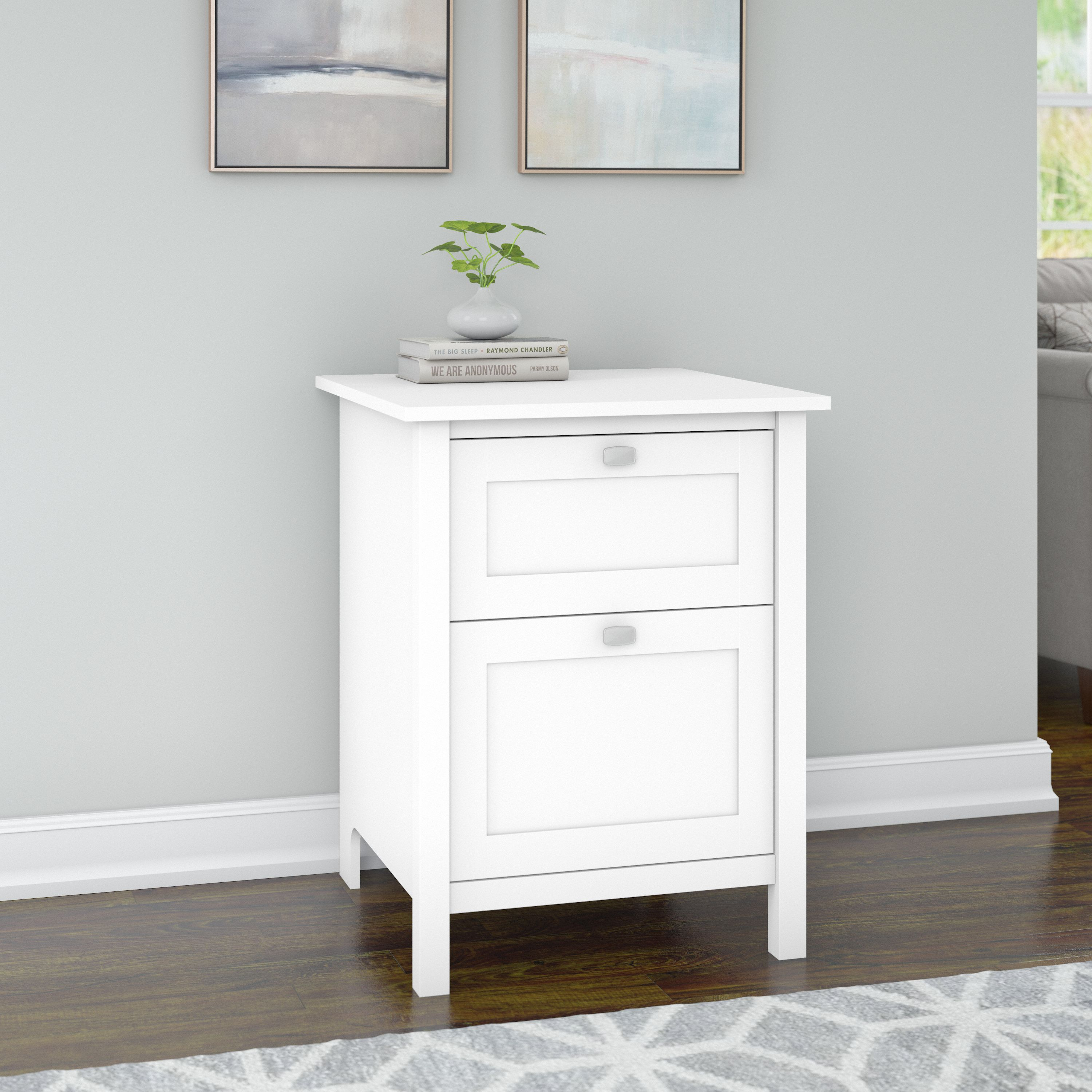 Shop Bush Furniture Broadview 2 Drawer File Cabinet 01 BDF124WH-03 #color_pure white