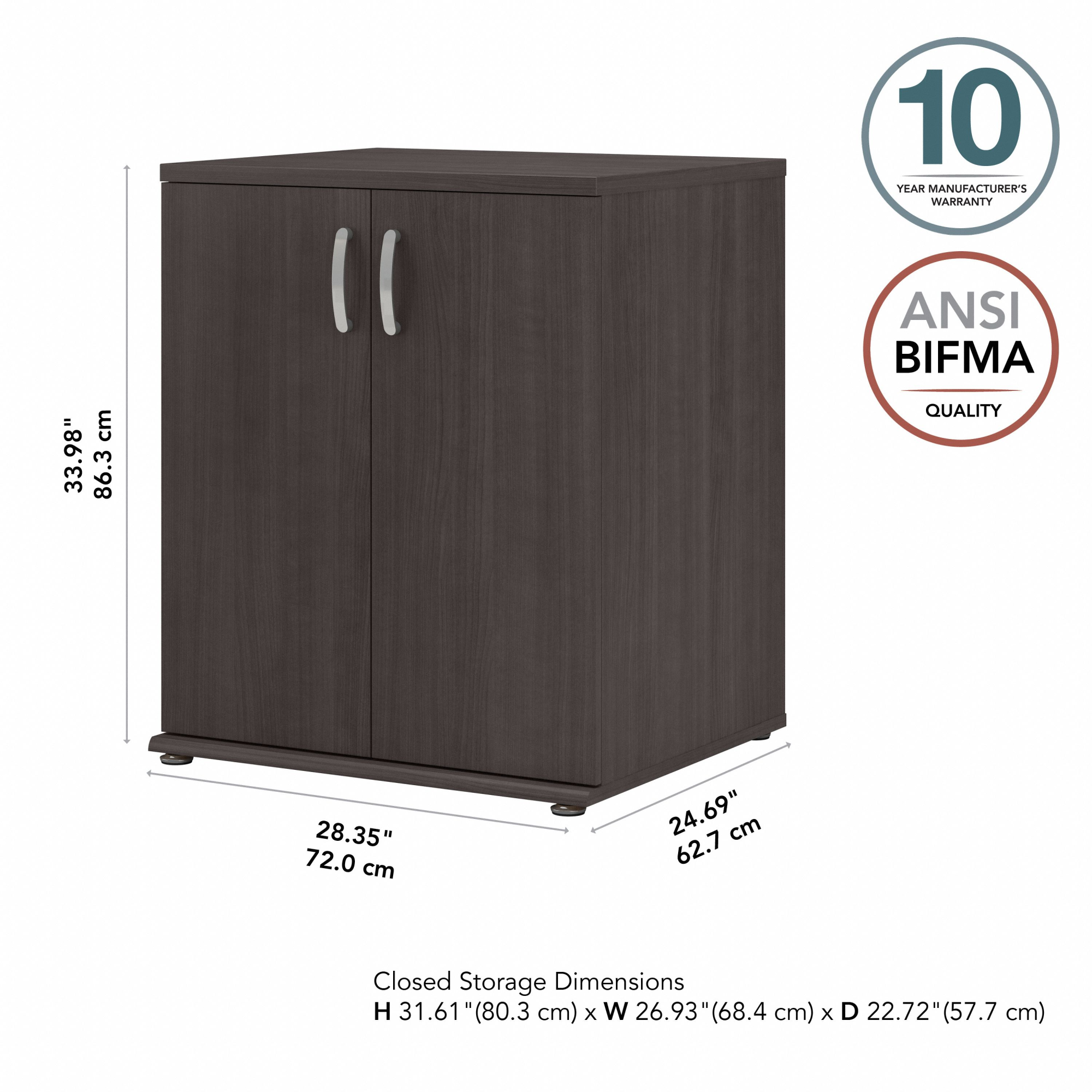 Bush Business Furniture Universal Closet Organizer with Doors and