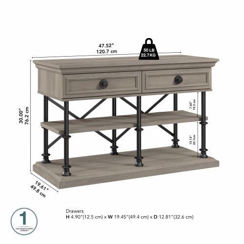 Amazon.co.jp: B.B Furnishing Counter Table, Black, Width