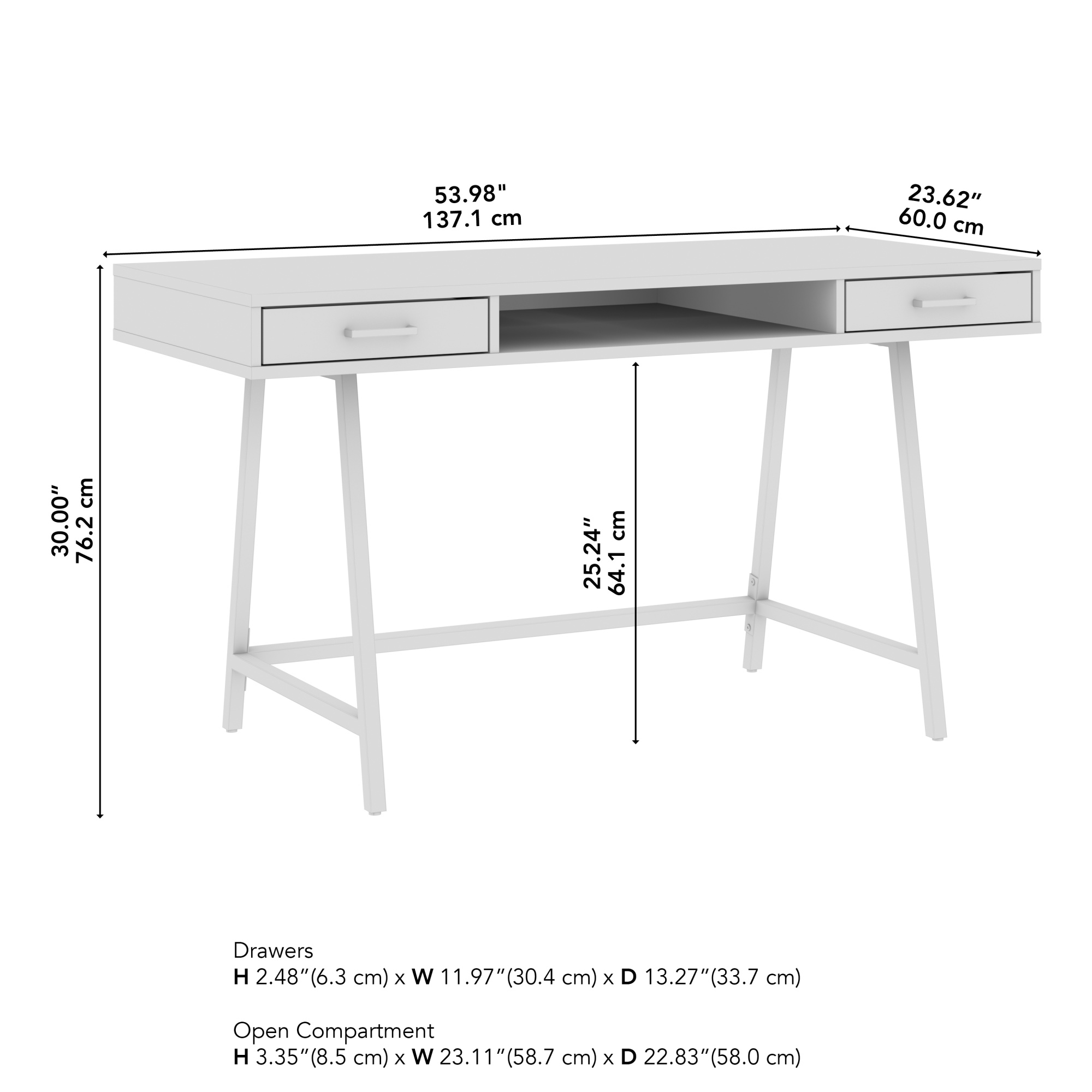 Bush Home Steele 54W Writing Desk
