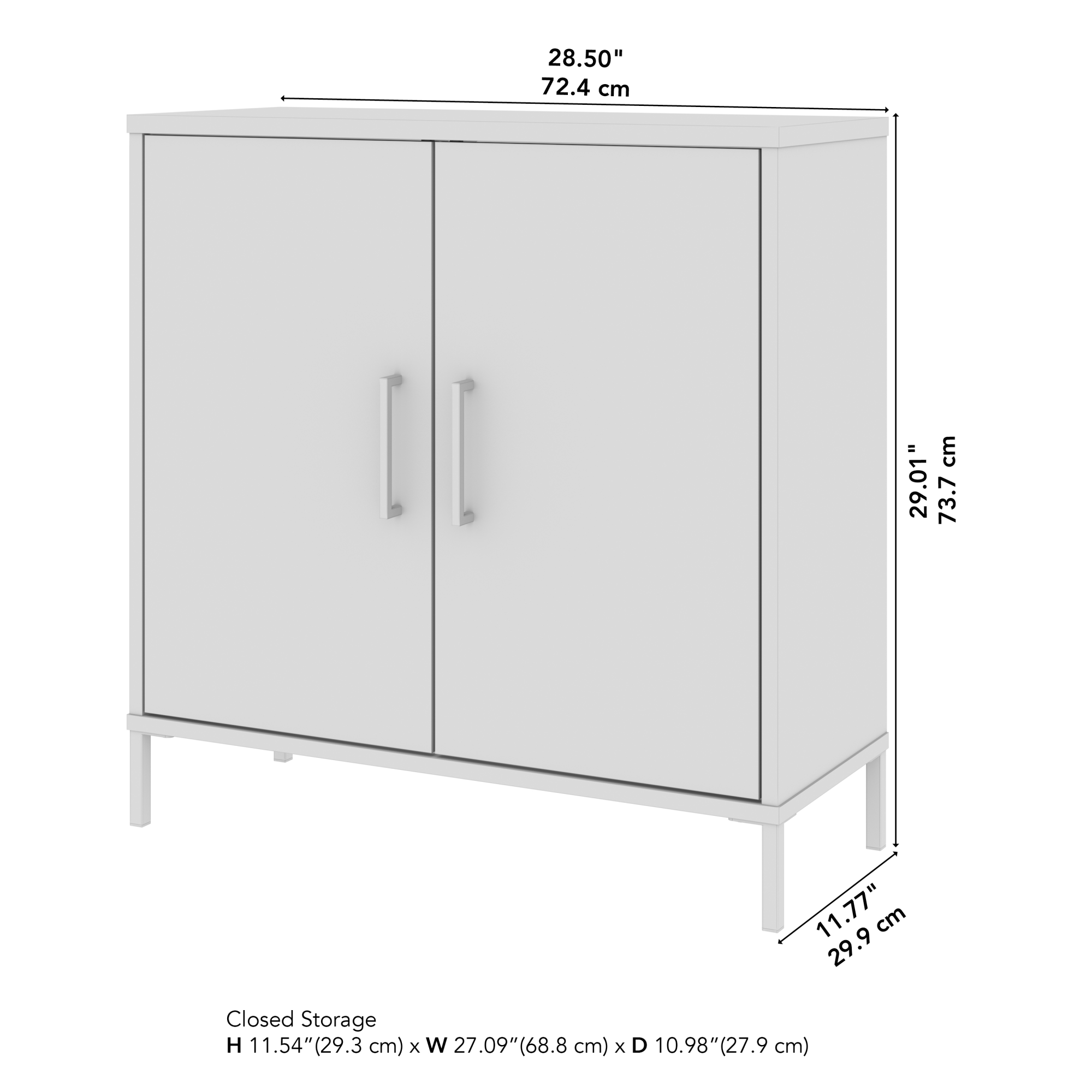 Bush Home Soho Low Storage Cabinet with Doors