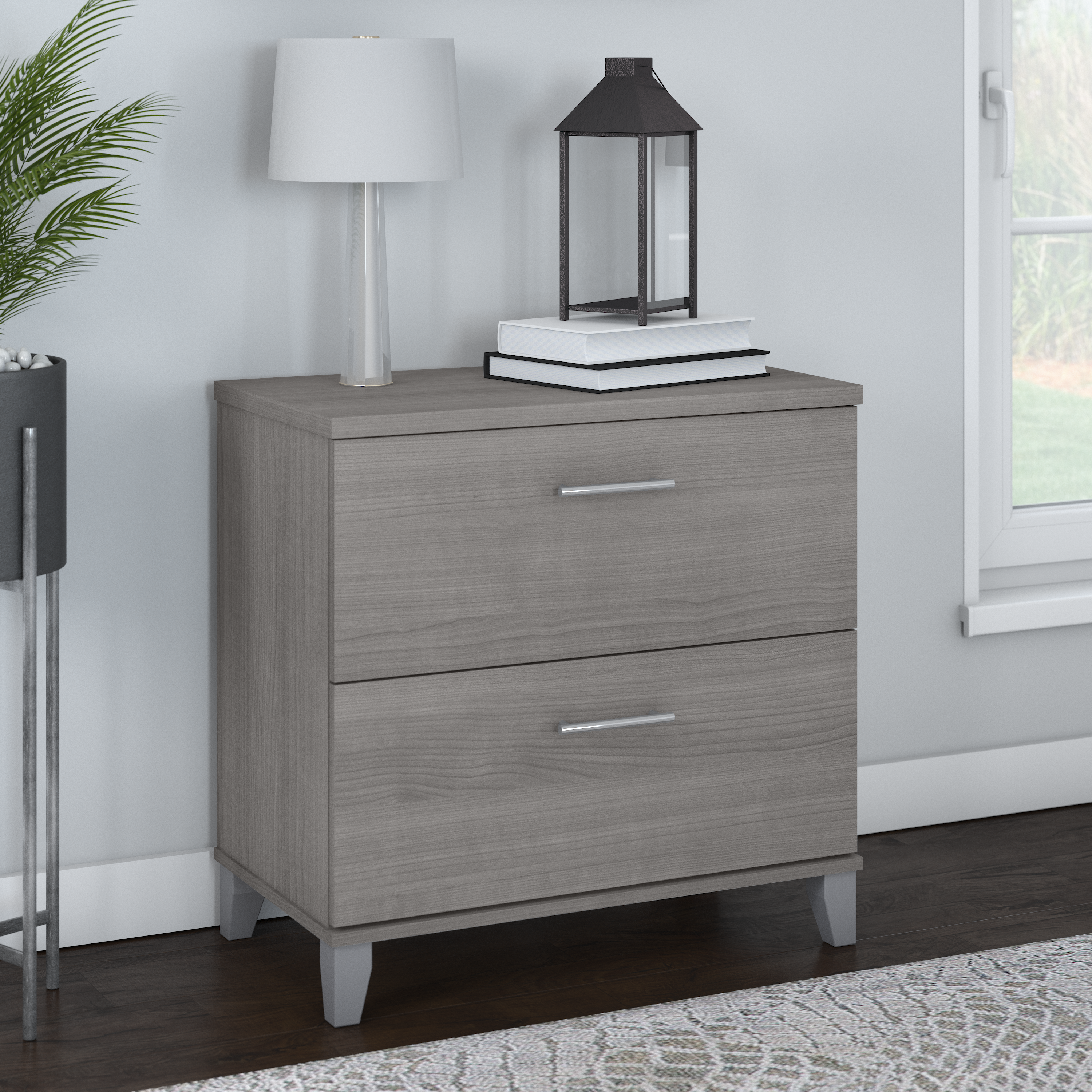 Shop Bush Furniture Somerset 2 Drawer Lateral File Cabinet 01 WC81280 #color_platinum gray