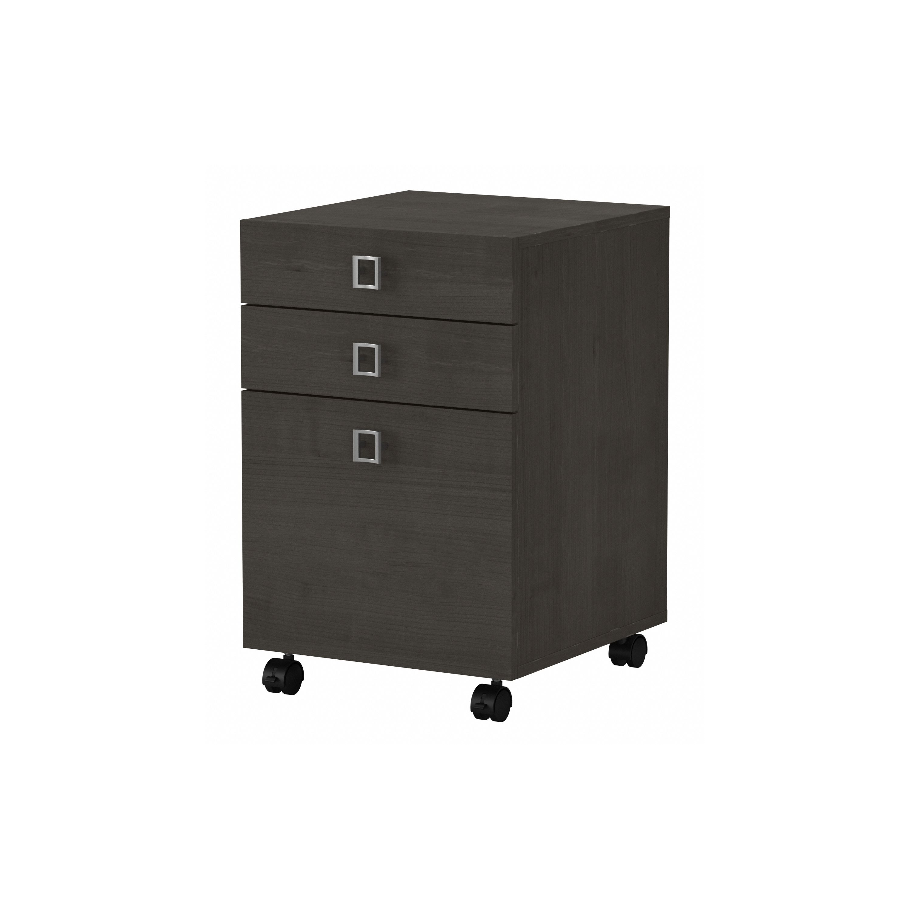Shop Bush Business Furniture Echo 3 Drawer Mobile File Cabinet 02 KI60301-03 #color_charcoal maple