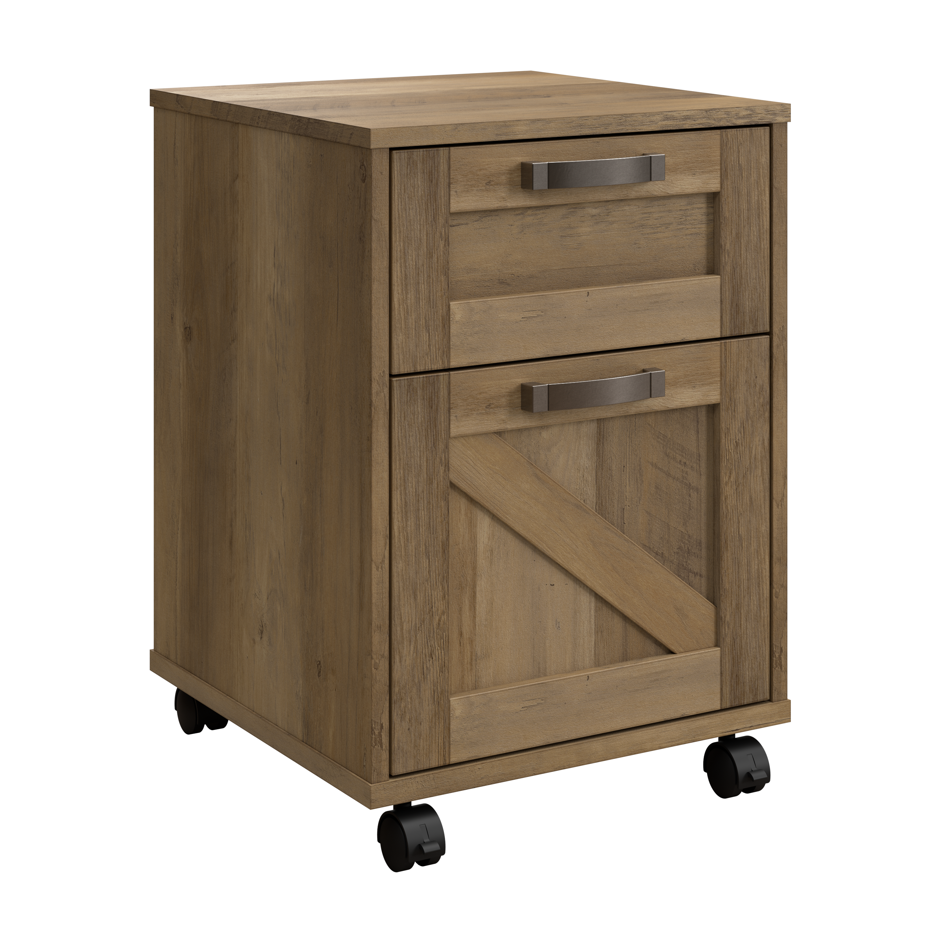 Shop Bush Furniture Knoxville 2 Drawer Mobile File Cabinet 02 CGF116RCP-03 #color_reclaimed pine