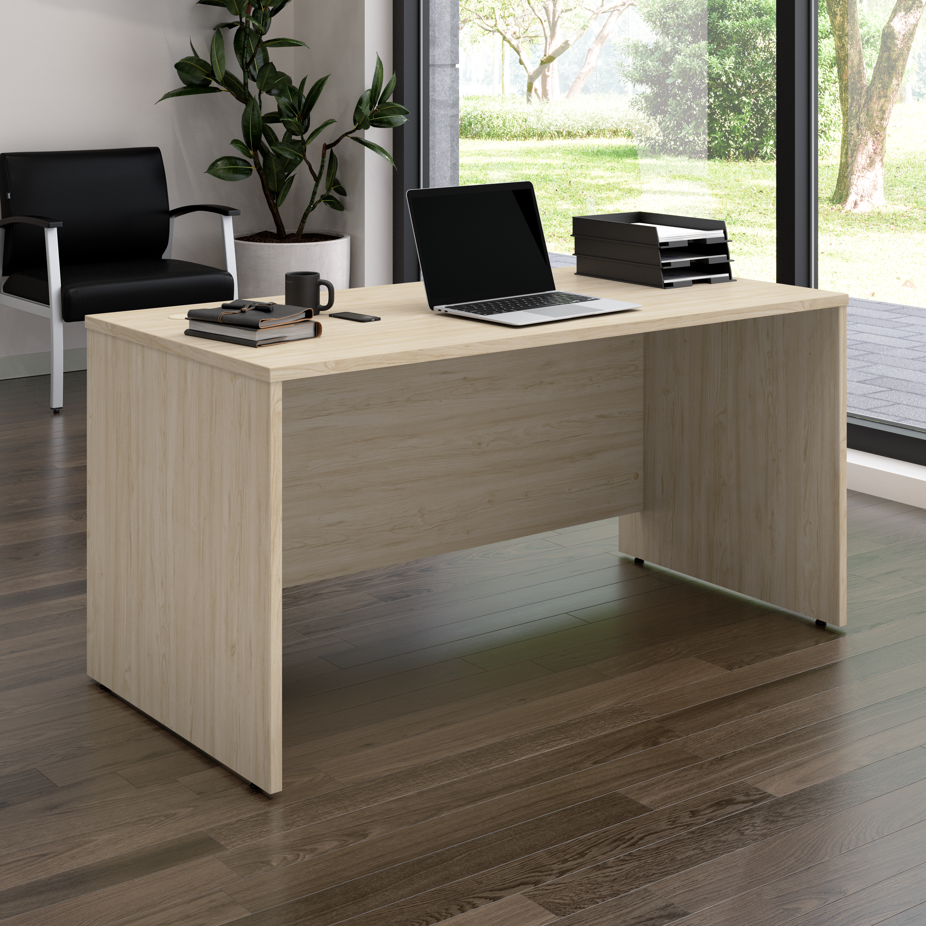 Shop Bush Business Furniture Arrive 60W x 30D Office Desk 01 ARD260NE-Z #color_natural elm