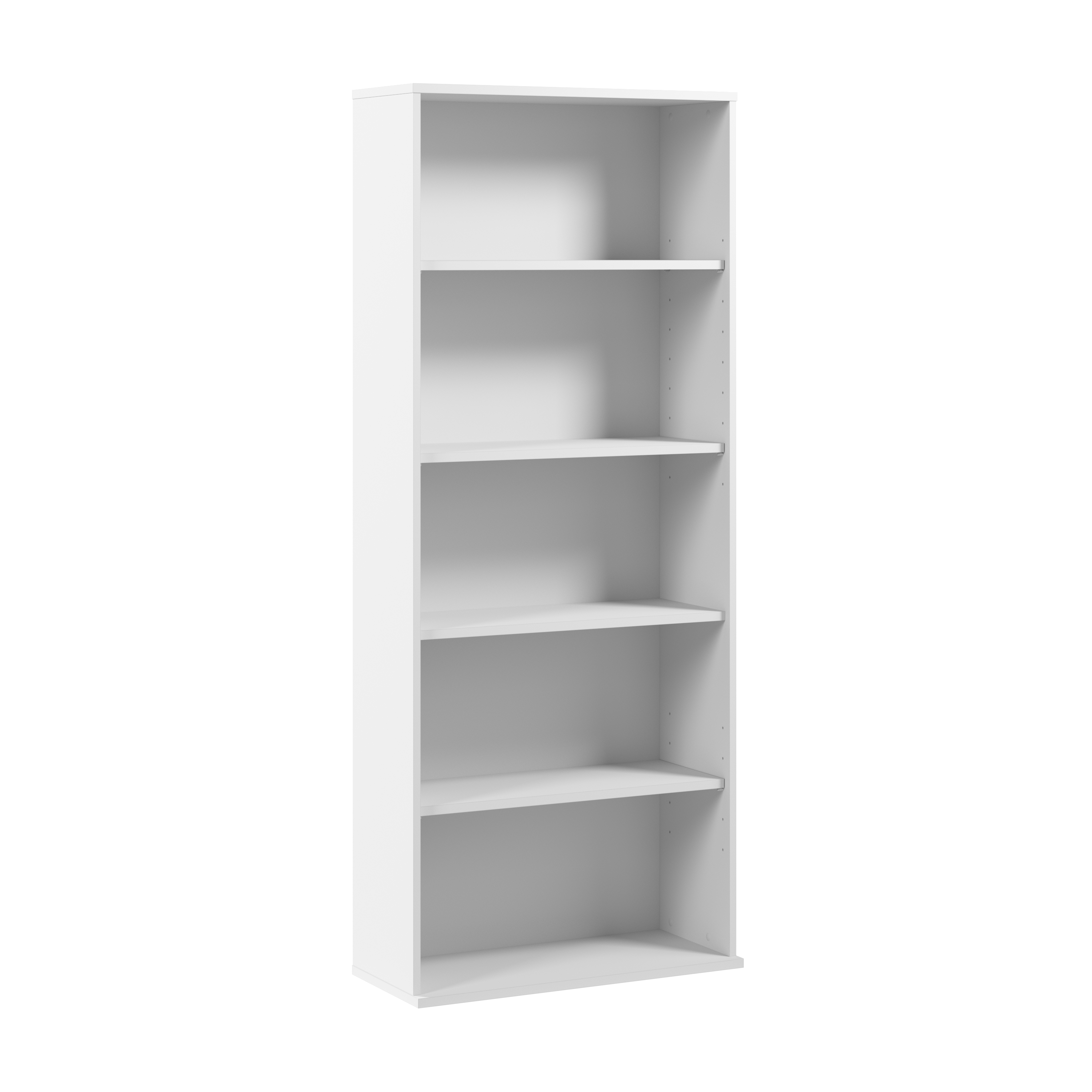 Shop Bush Business Furniture Hustle Tall 5 Shelf Bookcase 02 HUB230WH #color_white