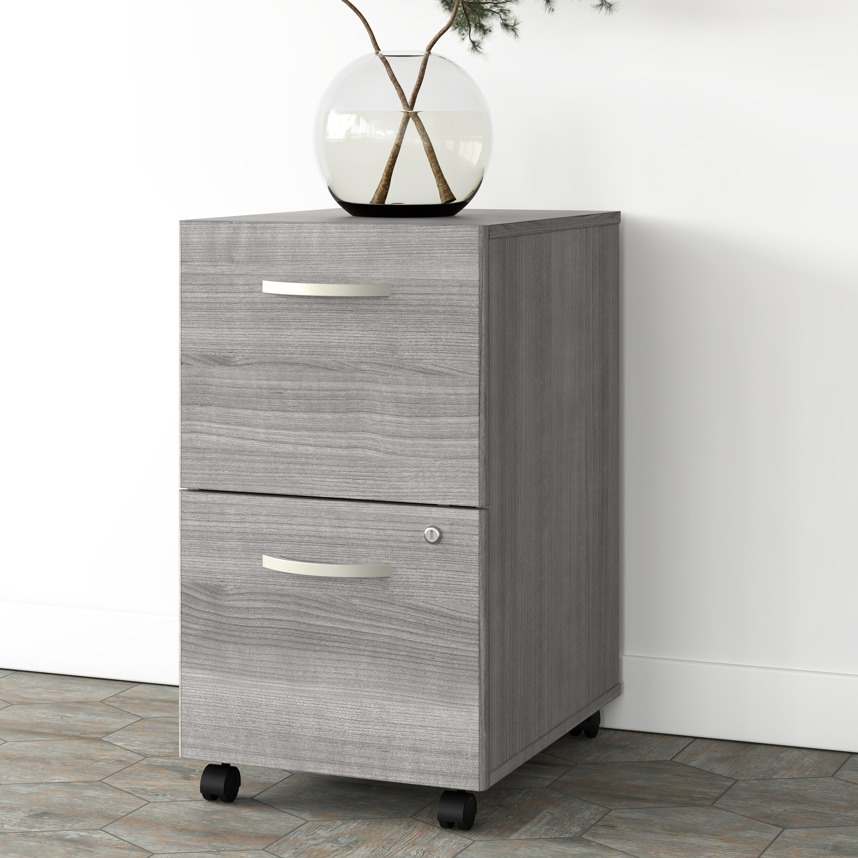 Shop Bush Business Furniture Studio A 2 Drawer Mobile File Cabinet - Assembled 01 SDF116PGSU-Z #color_platinum gray