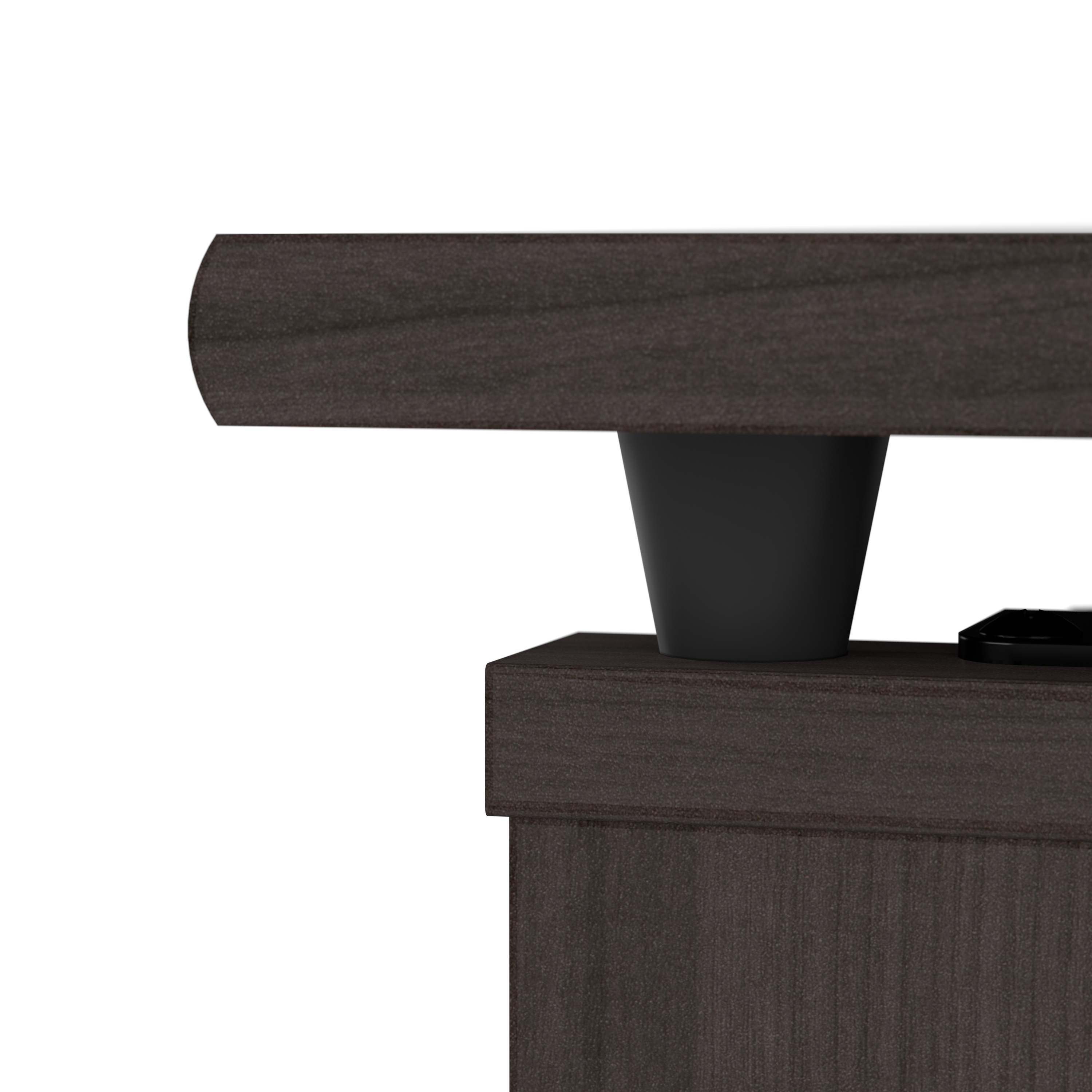 Shop Bush Furniture Cabot 72W 3 Position Sit to Stand L Shaped Desk 03 CAB050HRG #color_heather gray