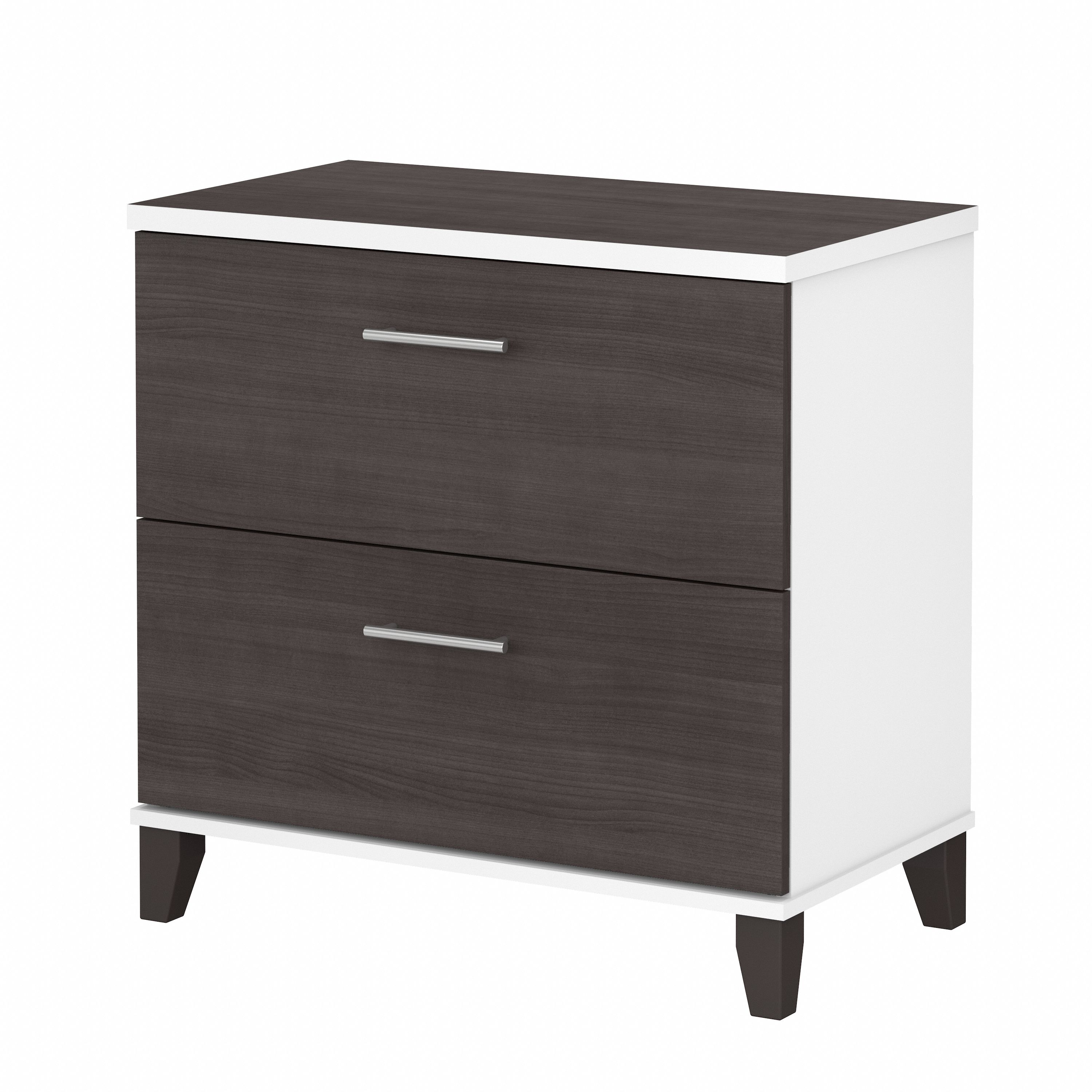Shop Bush Furniture Somerset 2 Drawer Lateral File Cabinet 02 WC81080 #color_storm gray/white
