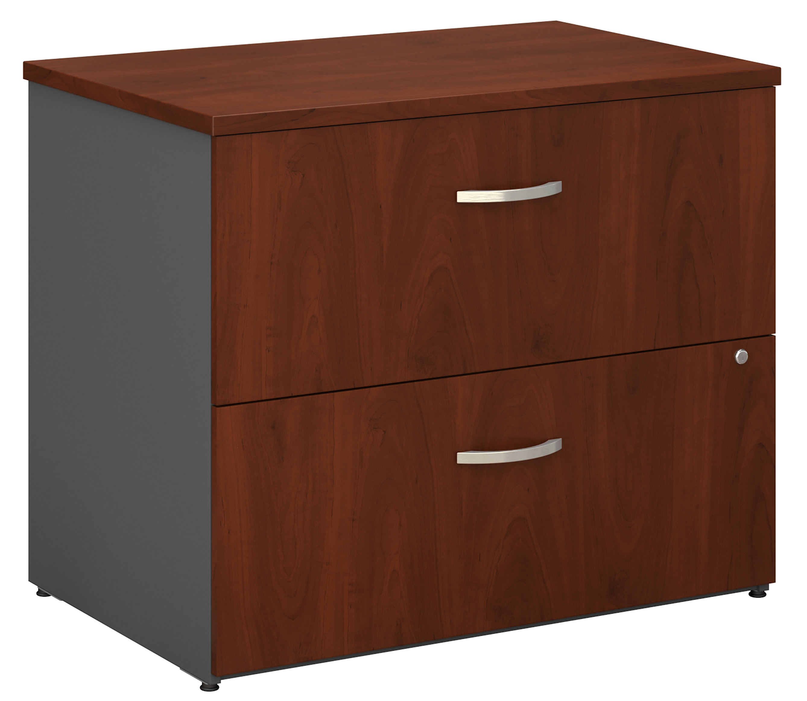 Shop Bush Business Furniture Series C Lateral File Cabinet 02 WC24454CSU #color_hansen cherry/graphite gray