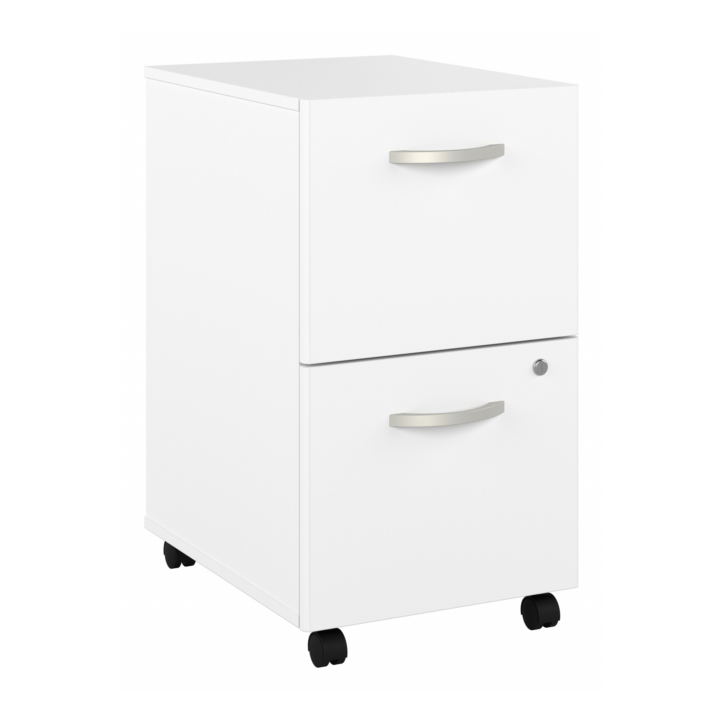 Shop Bush Business Furniture Easy Office 2 Drawer Mobile File Cabinet - Assembled 02 EO108WHSU #color_white