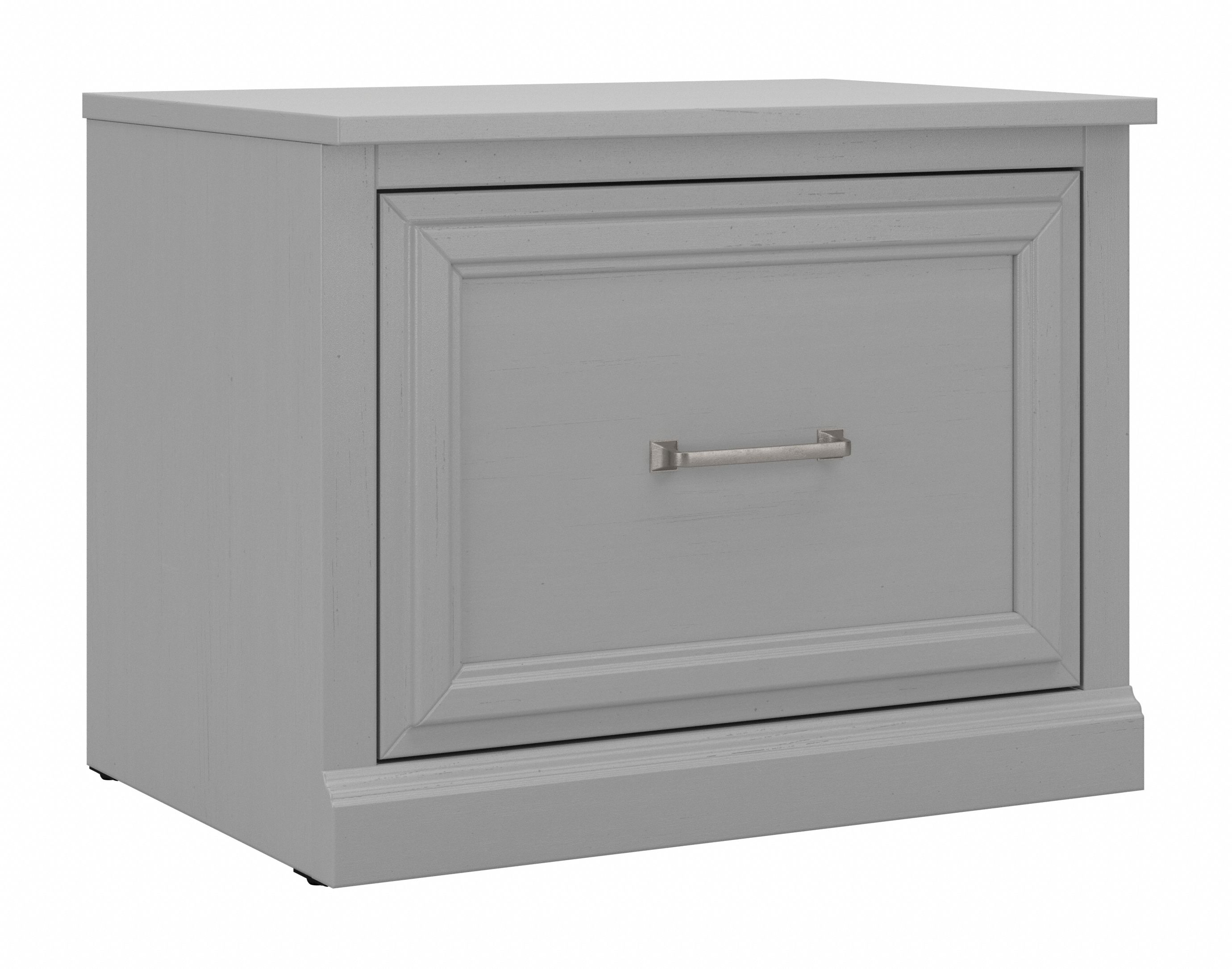 Shop Bush Furniture Woodland 24W Small Shoe Bench with Drawer 02 WDS124CG-03 #color_cape cod gray