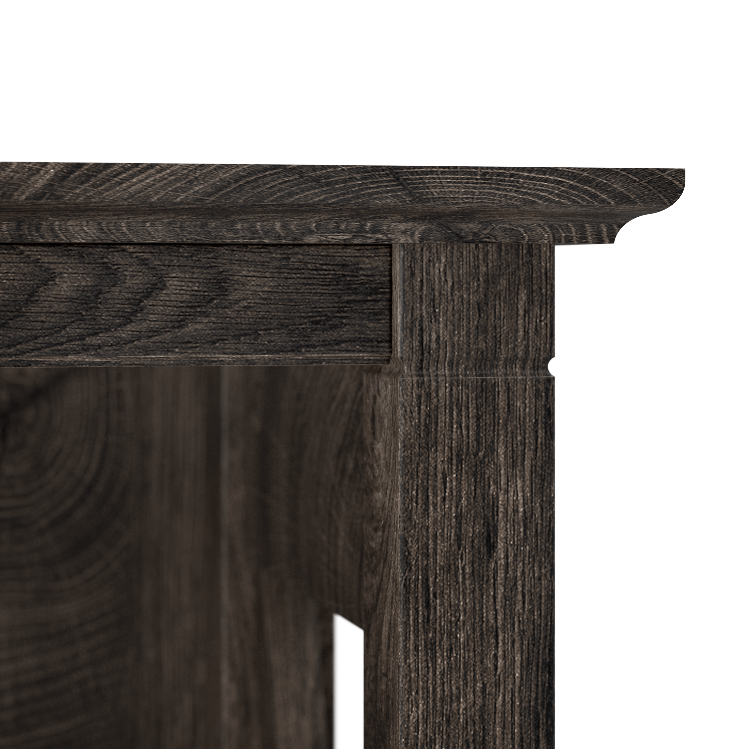 Shop Bush Furniture Key West 48W Writing Desk with 2 Drawer Lateral File Cabinet and 5 Shelf Bookcase 05 KWS004GH #color_dark gray hickory