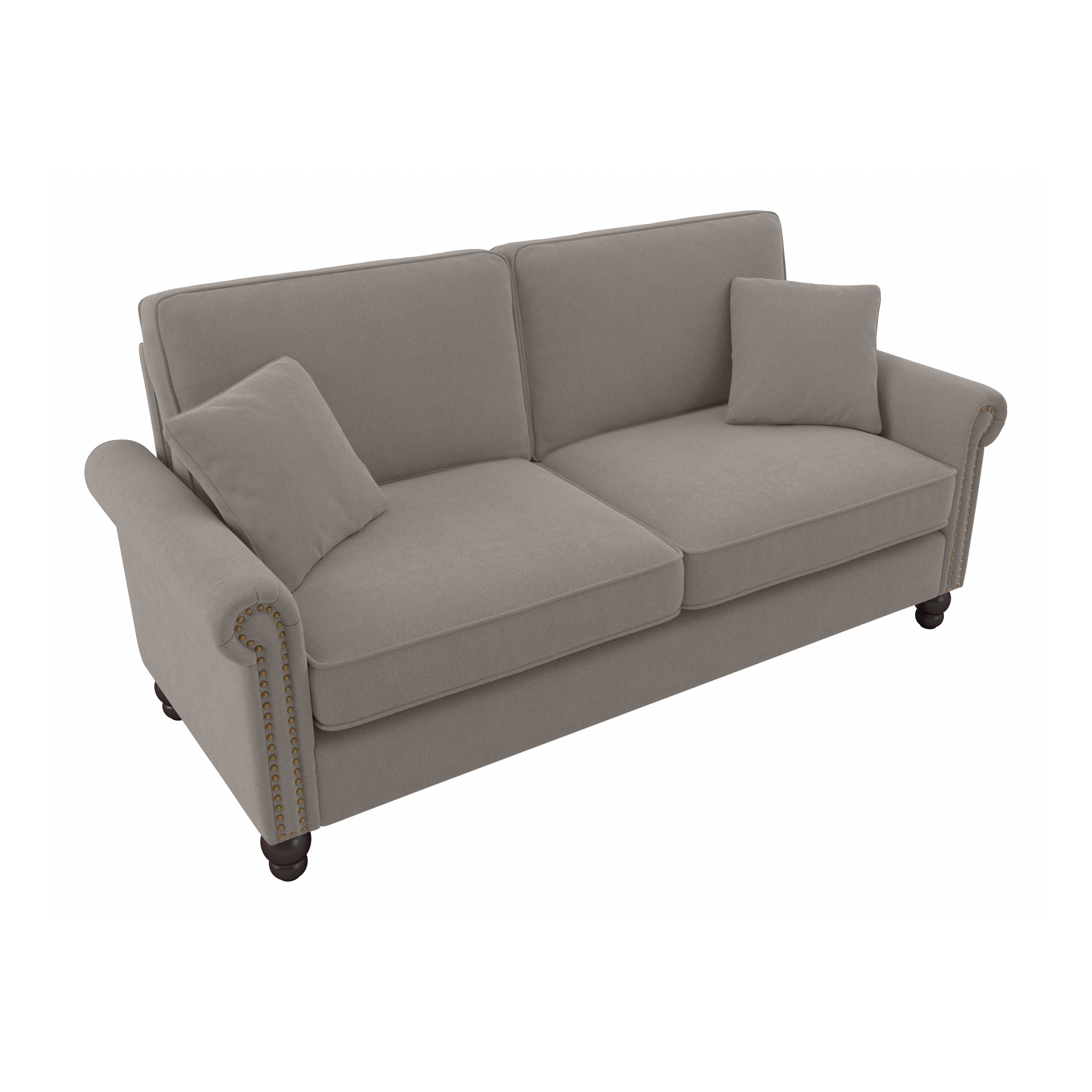 Shop Bush Furniture Coventry 73W Sofa 02 CVJ73BBGH-03K #color_beige herringbone fabric