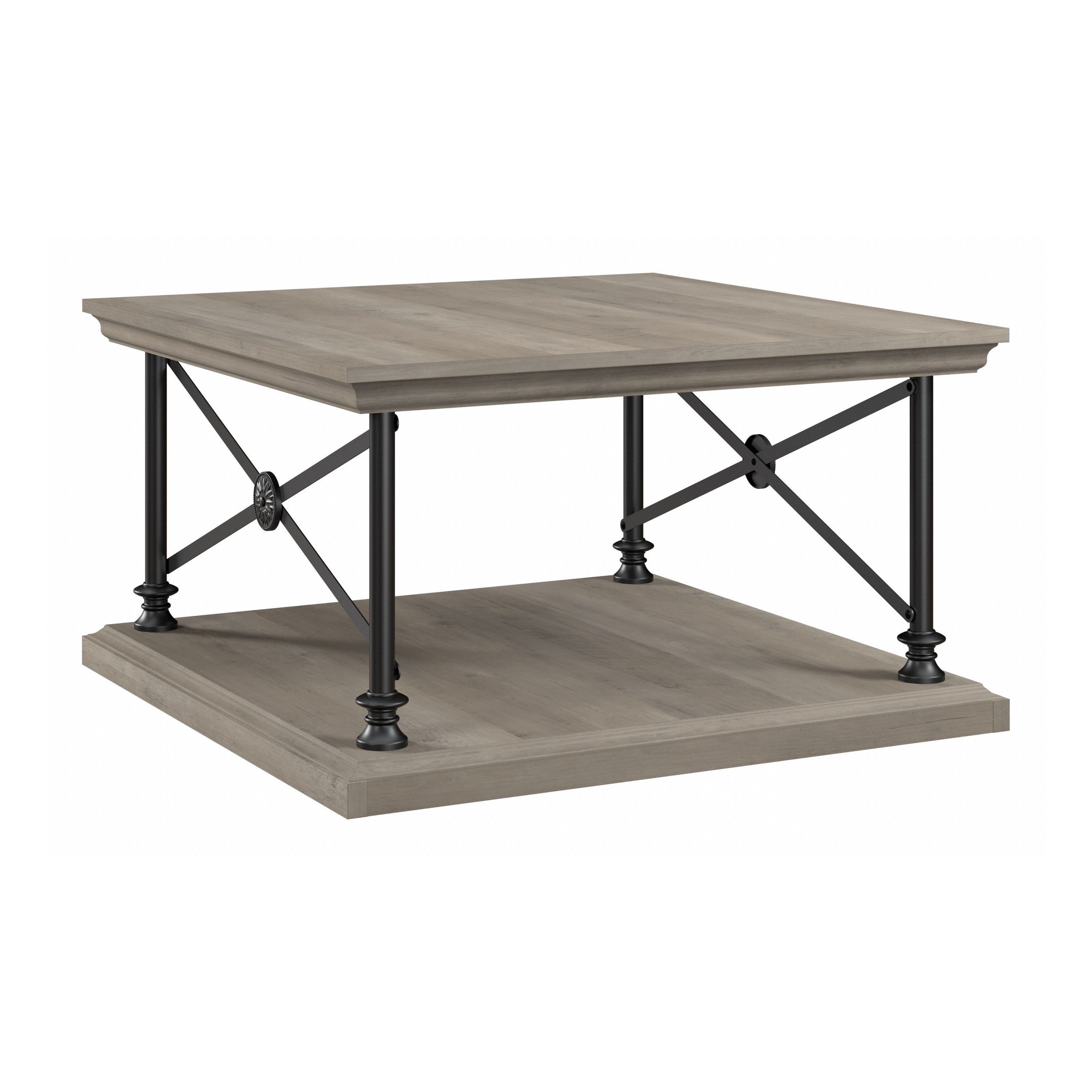 Shop Bush Furniture Coliseum Square Coffee Table 02 CST136DG-03 #color_driftwood gray