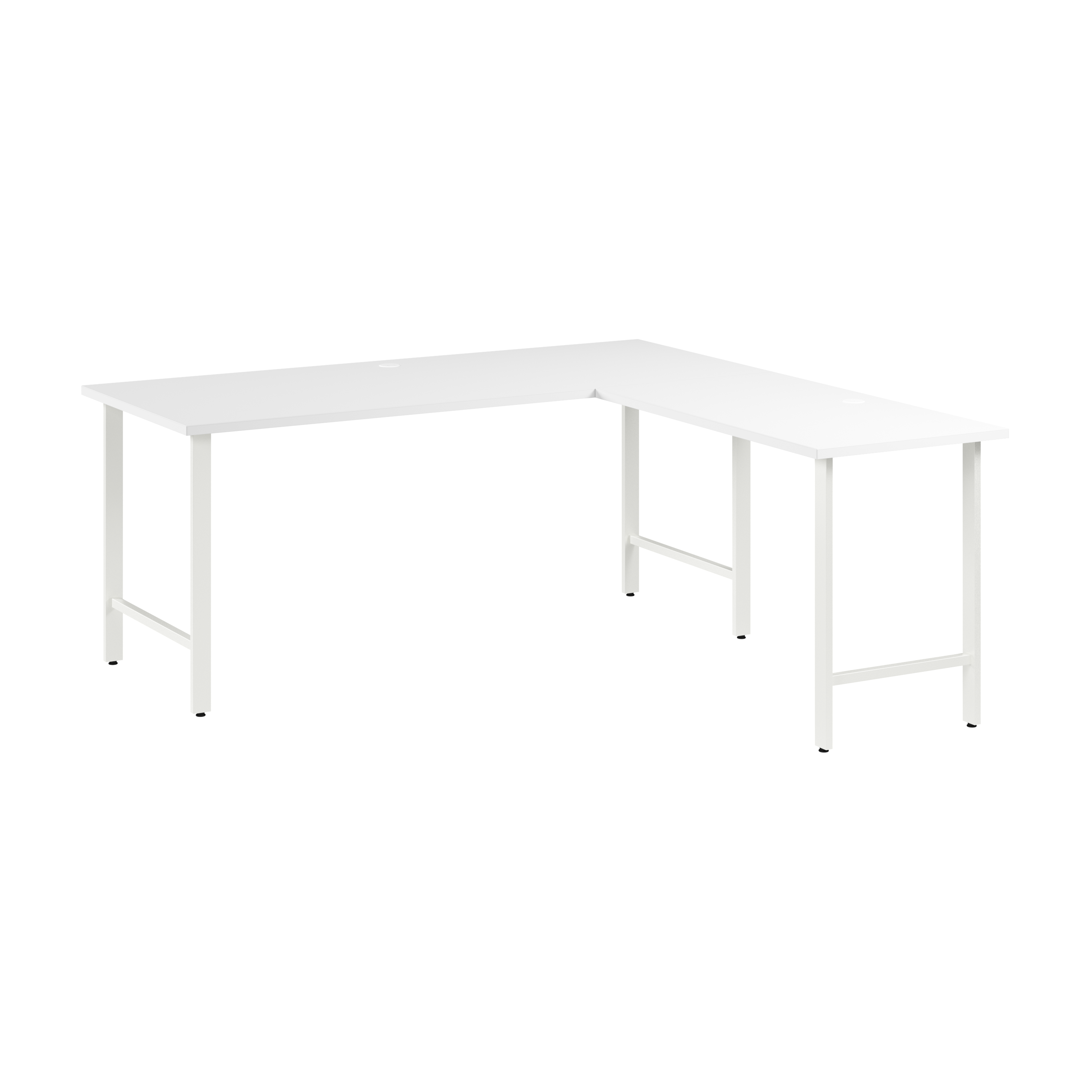 Shop Bush Business Furniture Hustle 72W x 30D L Shaped Computer Desk with Metal Legs 02 HUS001WH #color_white