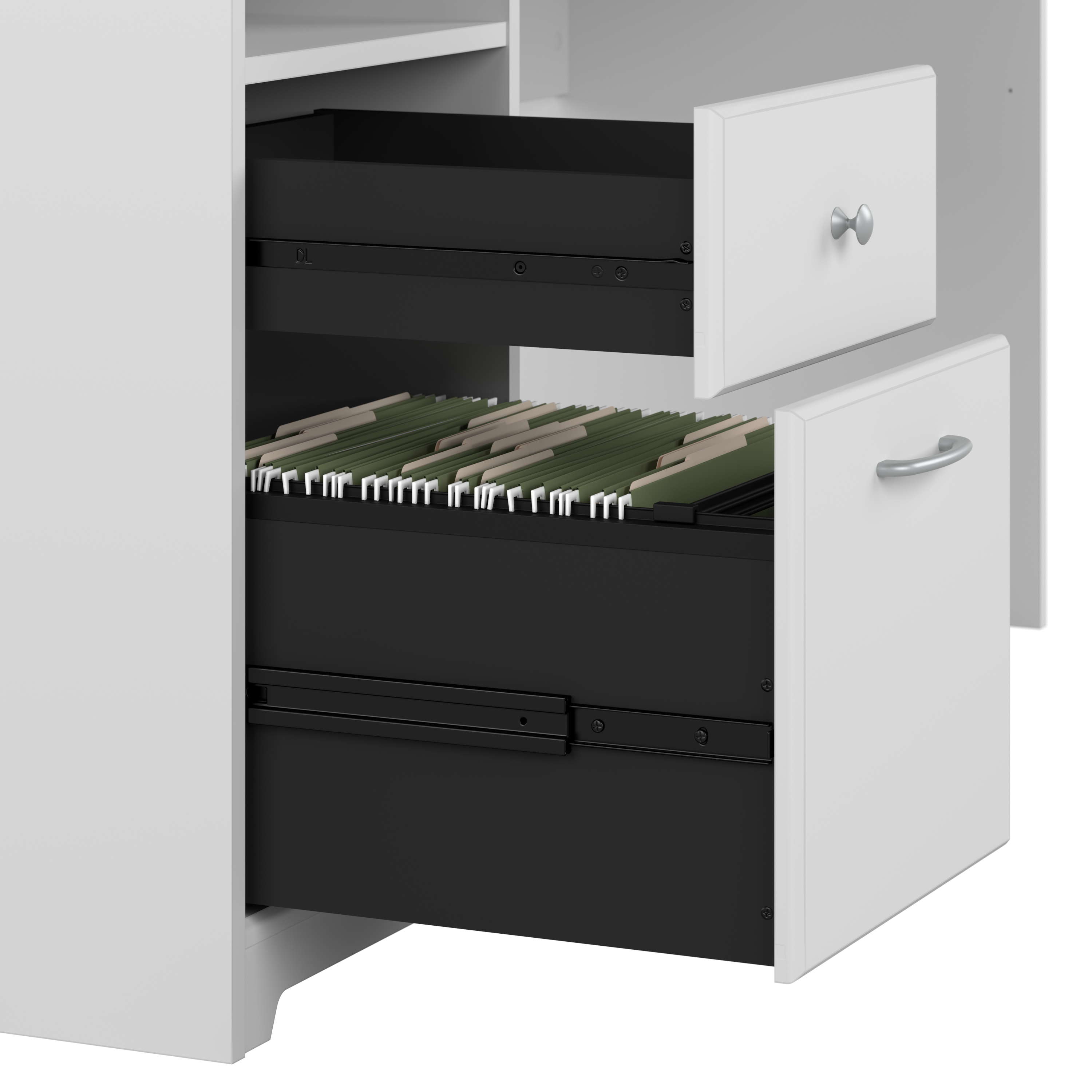 Shop Bush Furniture Cabot 72W L Shaped Computer Desk with Hutch and Storage 05 CAB073WHN #color_white