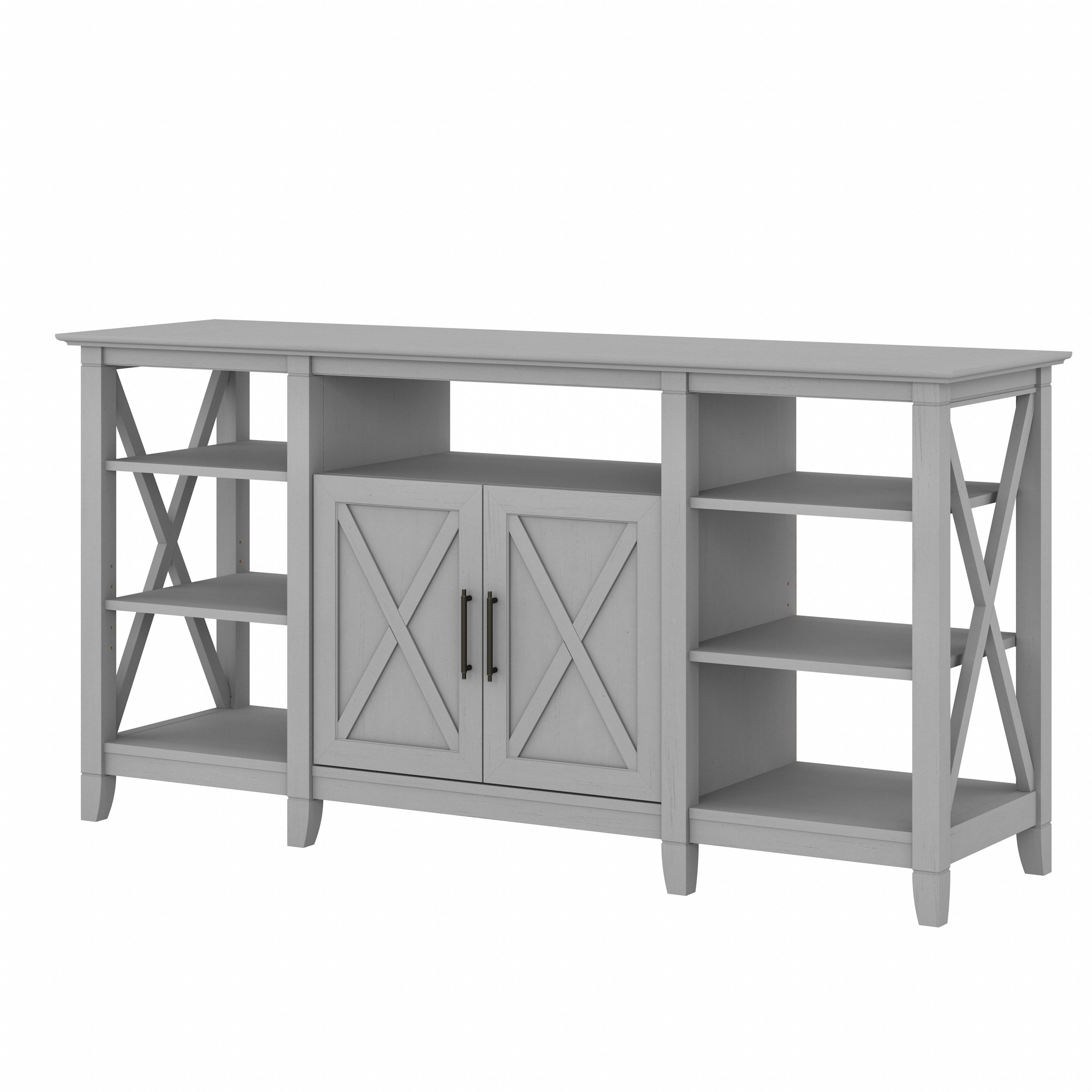 Shop Bush Furniture Key West Tall TV Stand for 65 Inch TV 02 KWV160CG-03 #color_cape cod gray