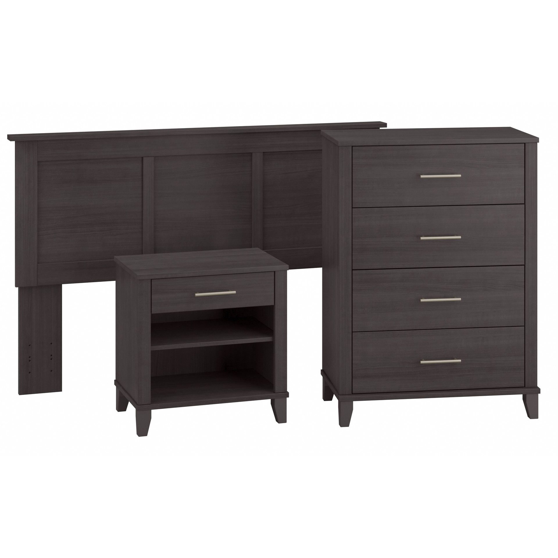 Somerset Full/Queen Size Headboard, Chest of Drawers and