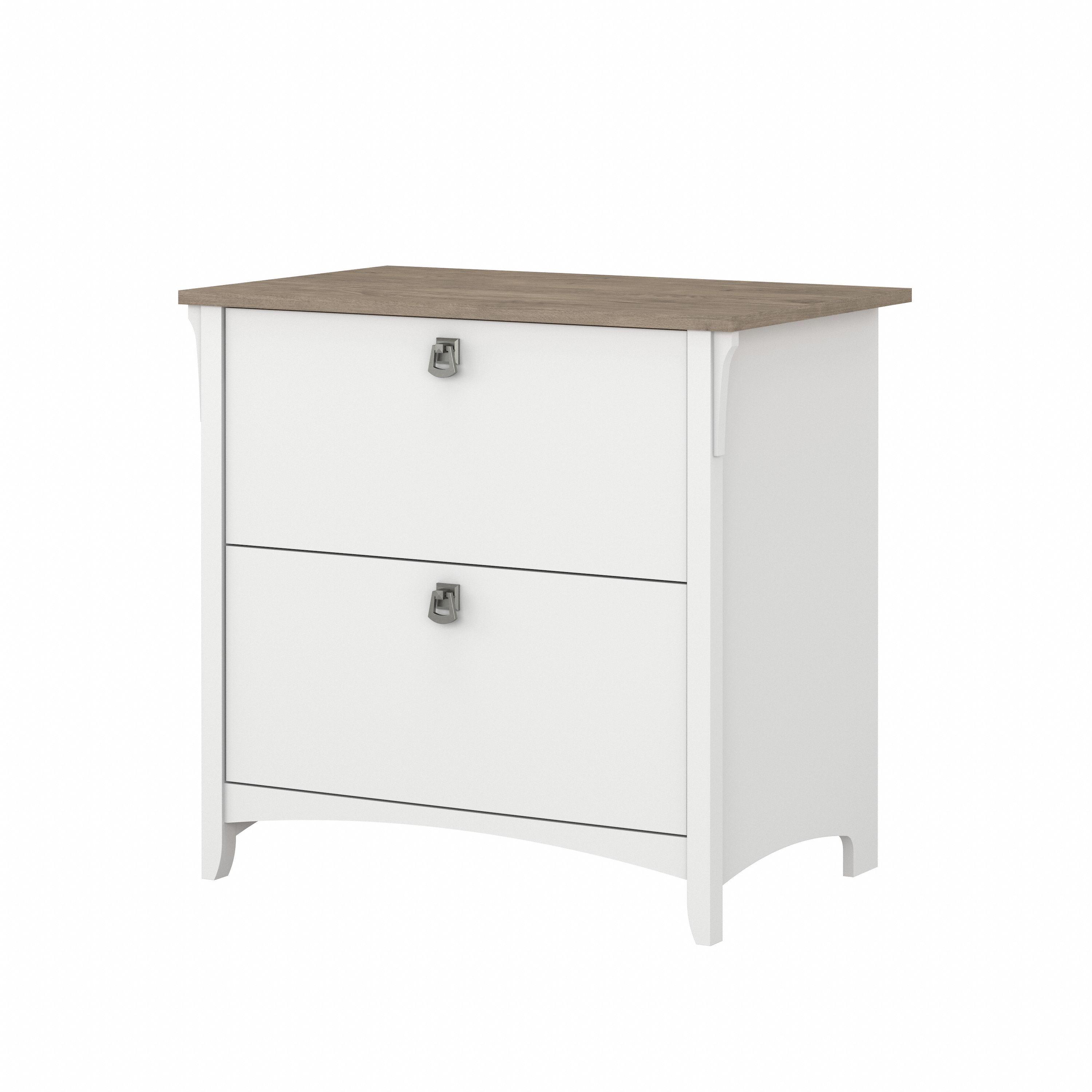 Shop Bush Furniture Salinas 2 Drawer Lateral File Cabinet 02 SAF132G2W-03 #color_shiplap gray/pure white
