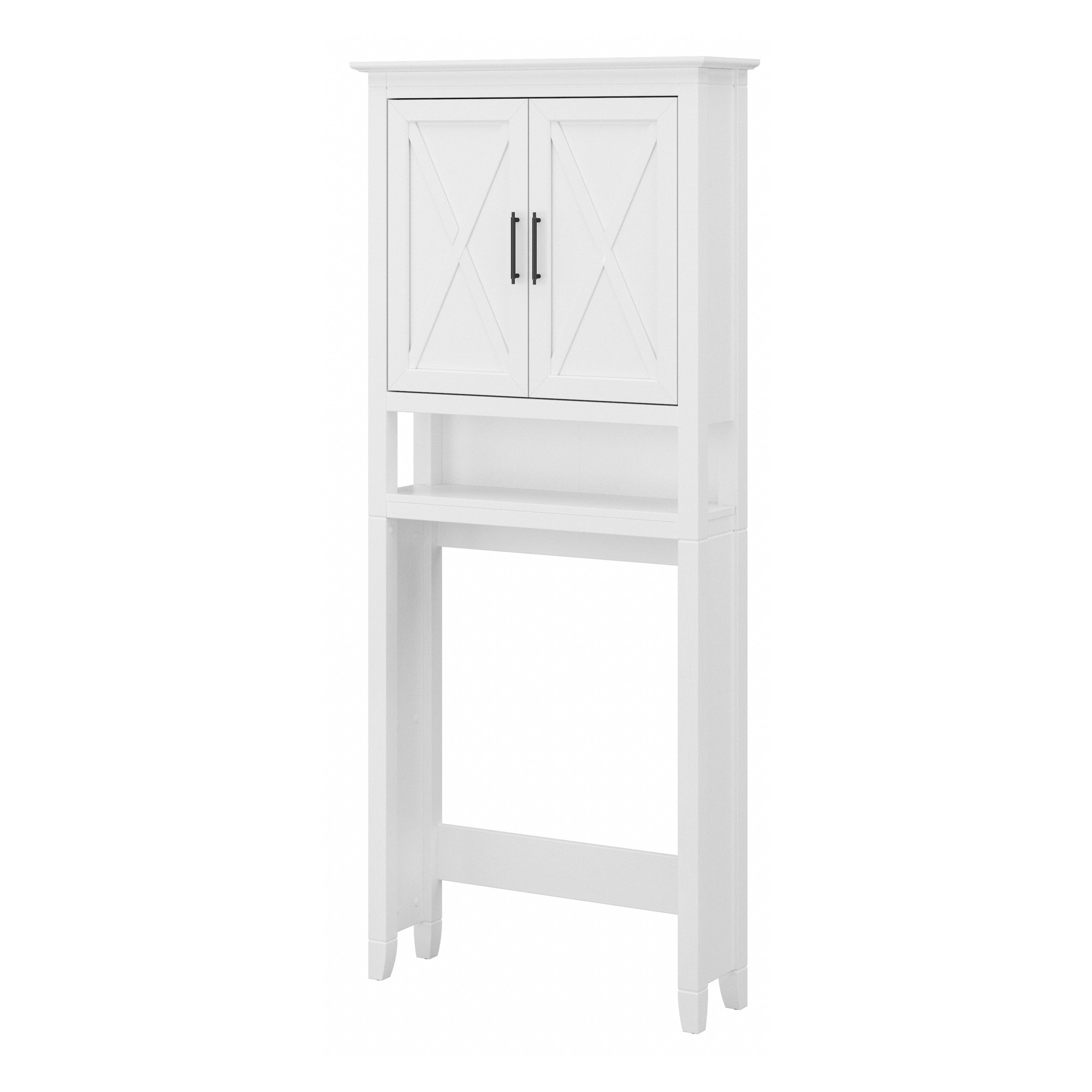 Shop Bush Furniture Key West Over The Toilet Storage Cabinet 02 KWS268WAS-03 #color_white ash