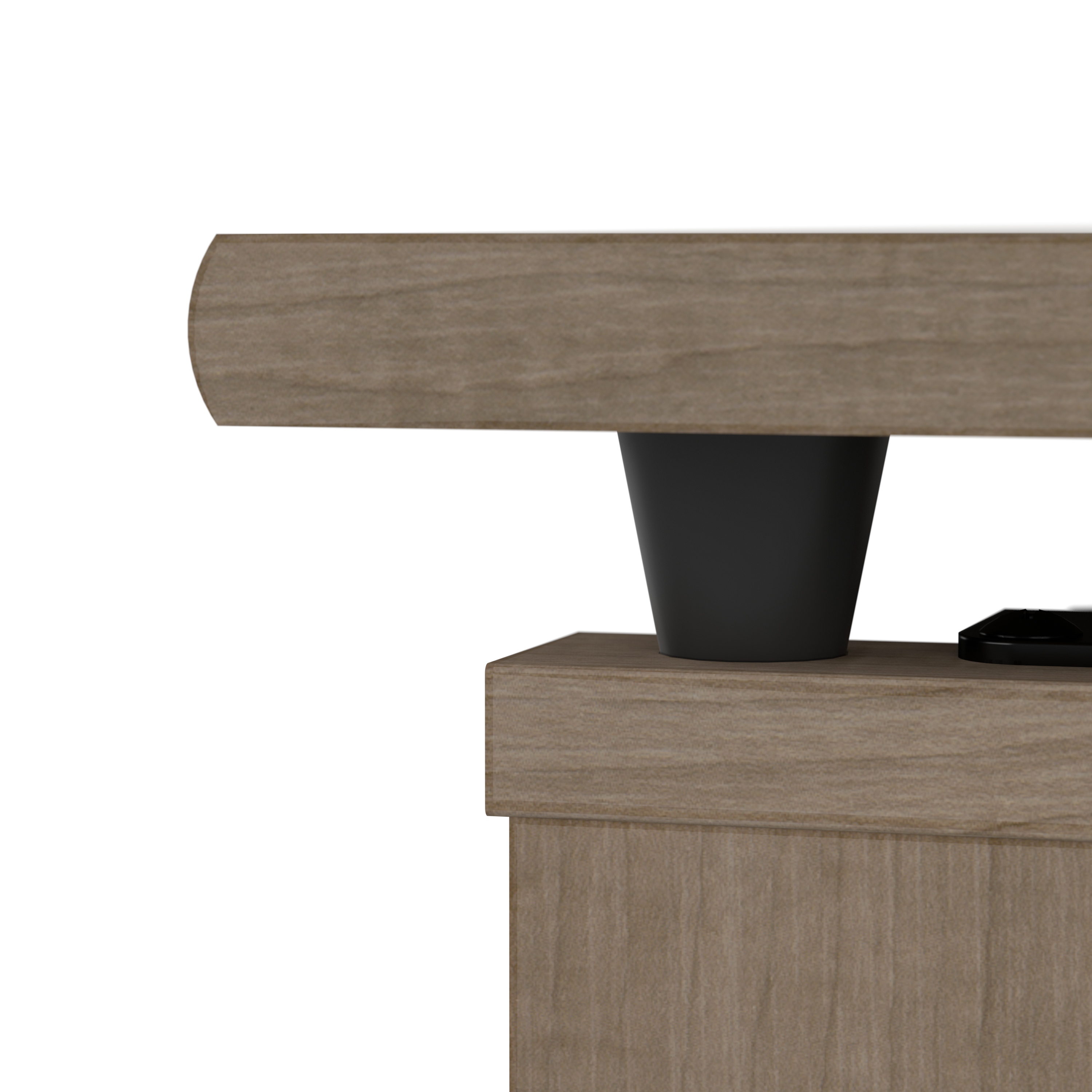 Shop Bush Furniture Cabot 72W 3 Position Sit to Stand L Shaped Desk 03 CAB050AG #color_ash gray