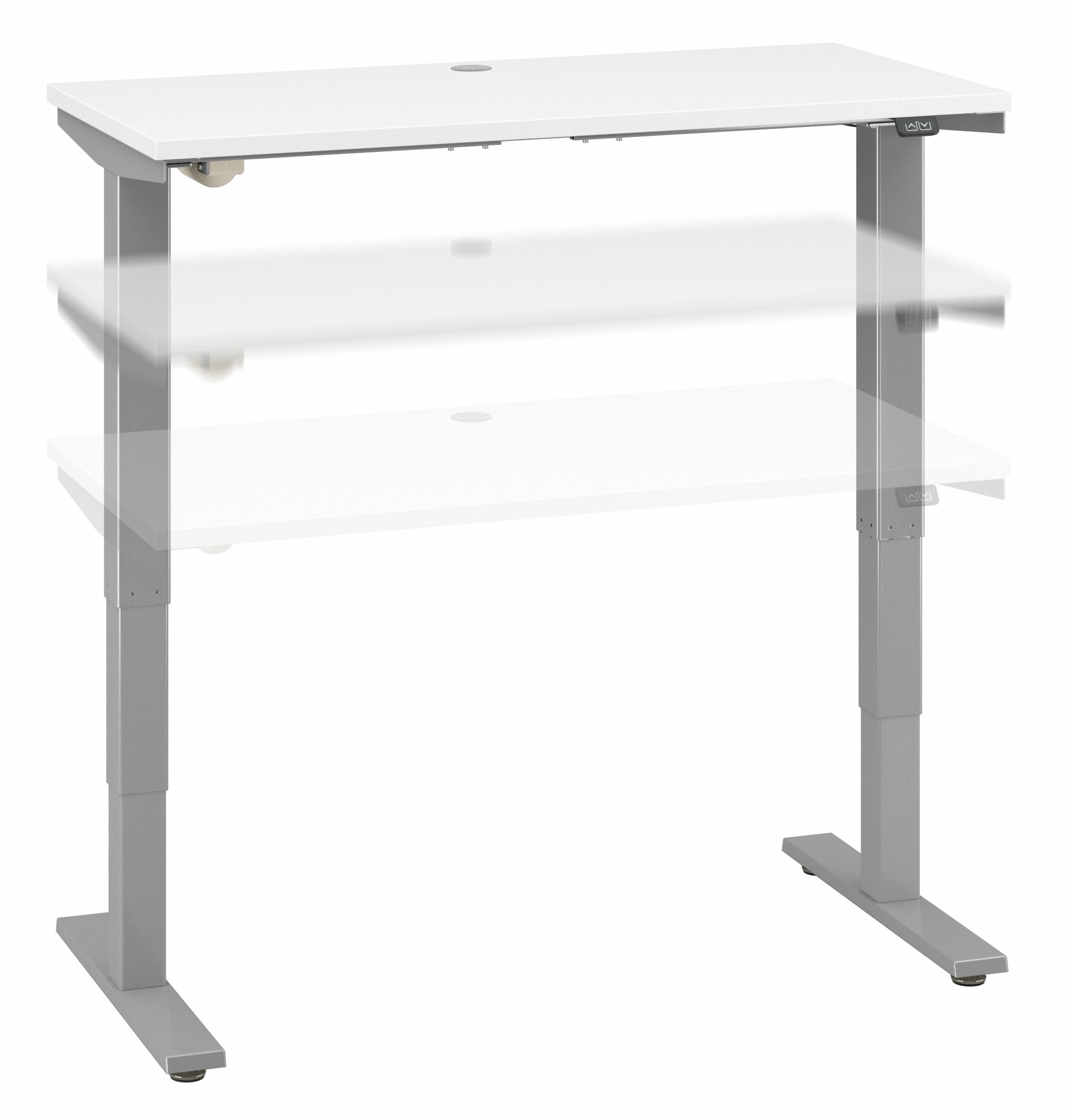 Shop Bush Furniture Cabot 48W x 24D Electric Height Adjustable Standing Desk 02 WC31911K #color_white