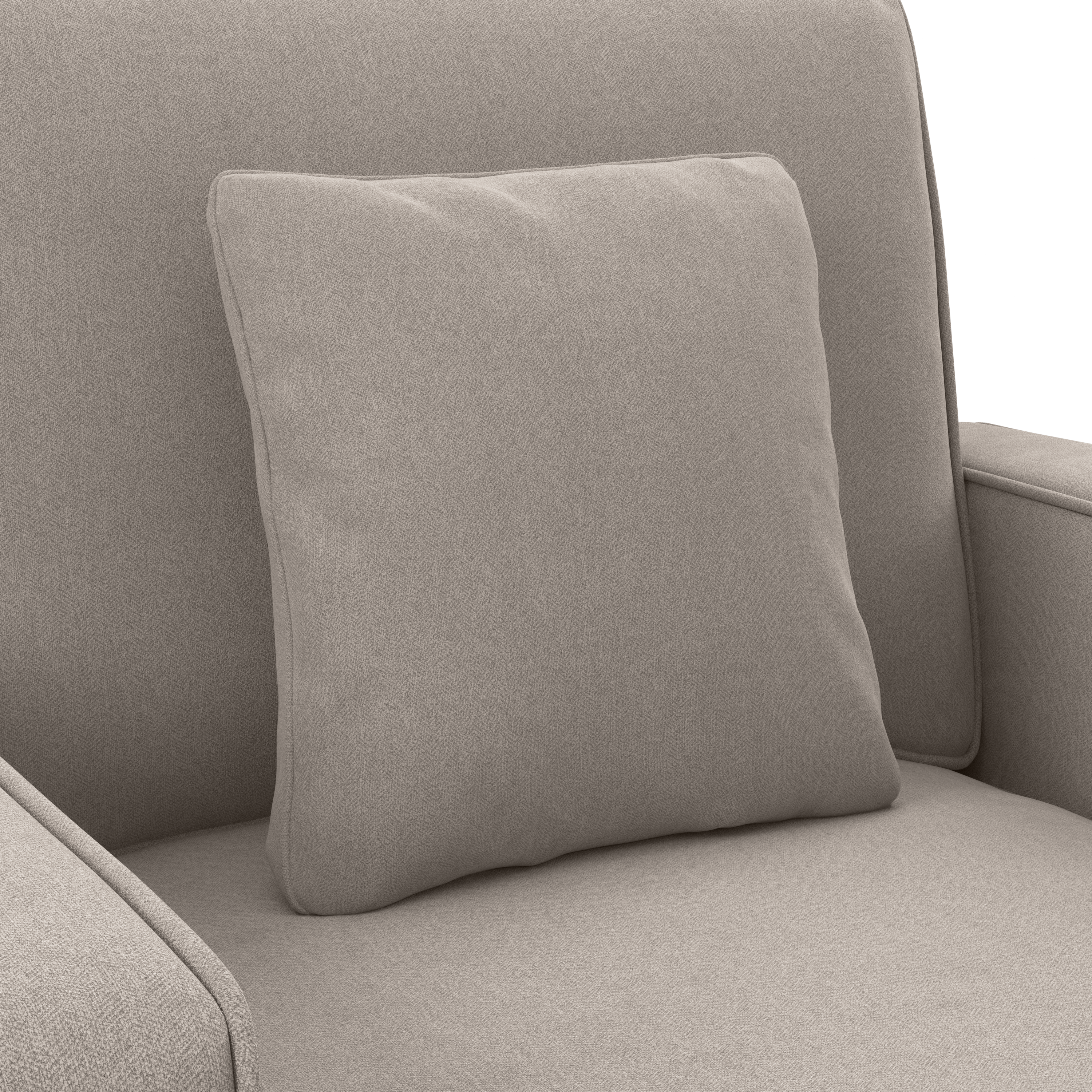 Shop Bush Furniture Stockton Chaise Lounge with Arms 07 SNM41SBGH-03K #color_beige herringbone fabric